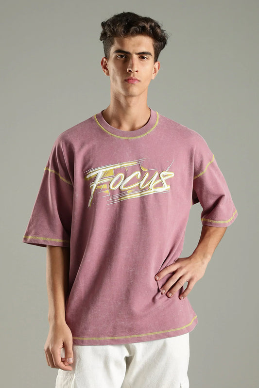 Focus Graphic Oversized T-Shirt - The Kattire
