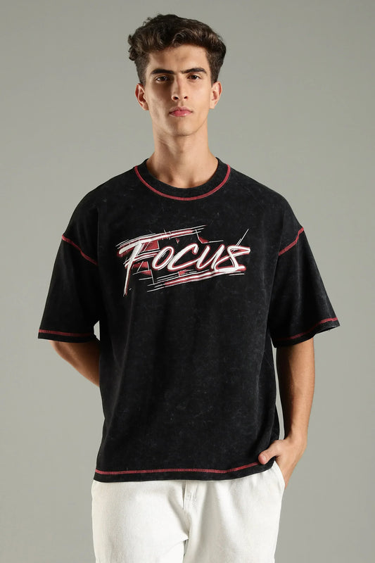 Focus Graphic Oversized T-Shirt - The Kattire