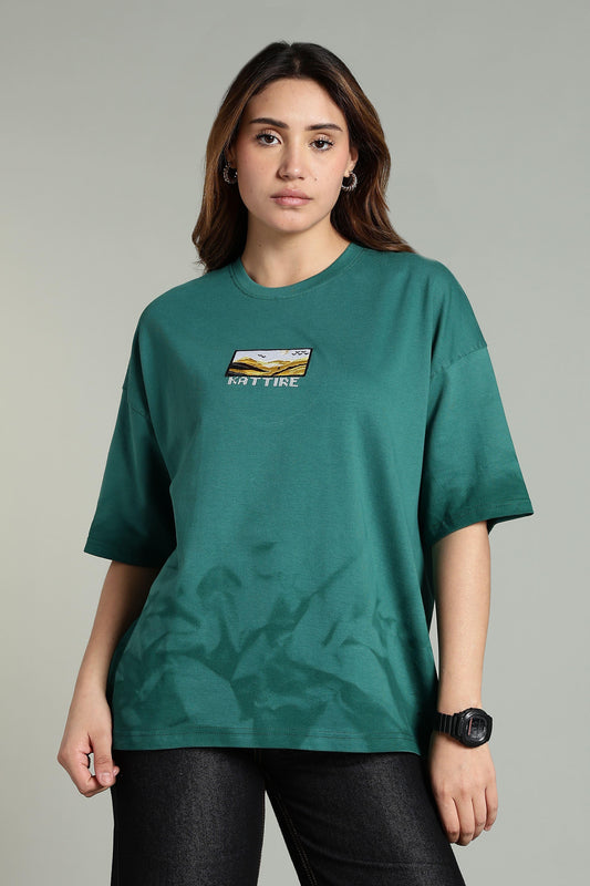 Passion Vista Graphic Oversized T-Shirt - The Kattire