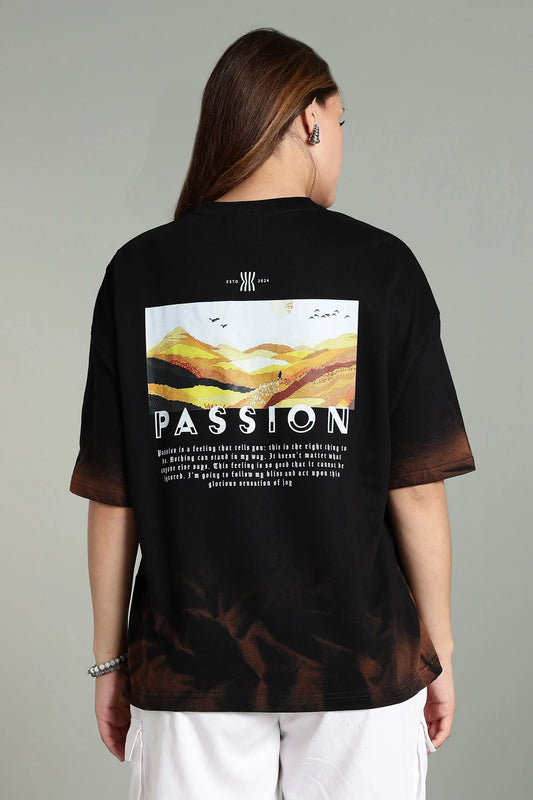 Passion Vista Graphic Oversized T-Shirt - The Kattire