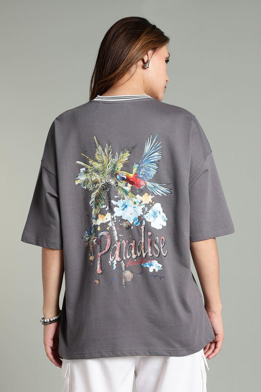 Paradise Graphic Oversized T-Shirt - The Kattire