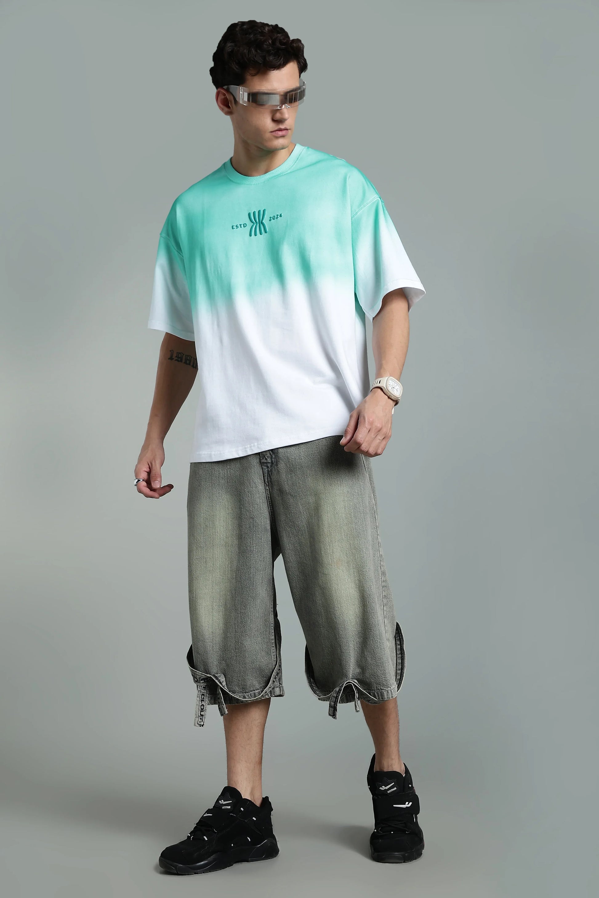 Mint Fade Oversized T-Shirt - The Kattire