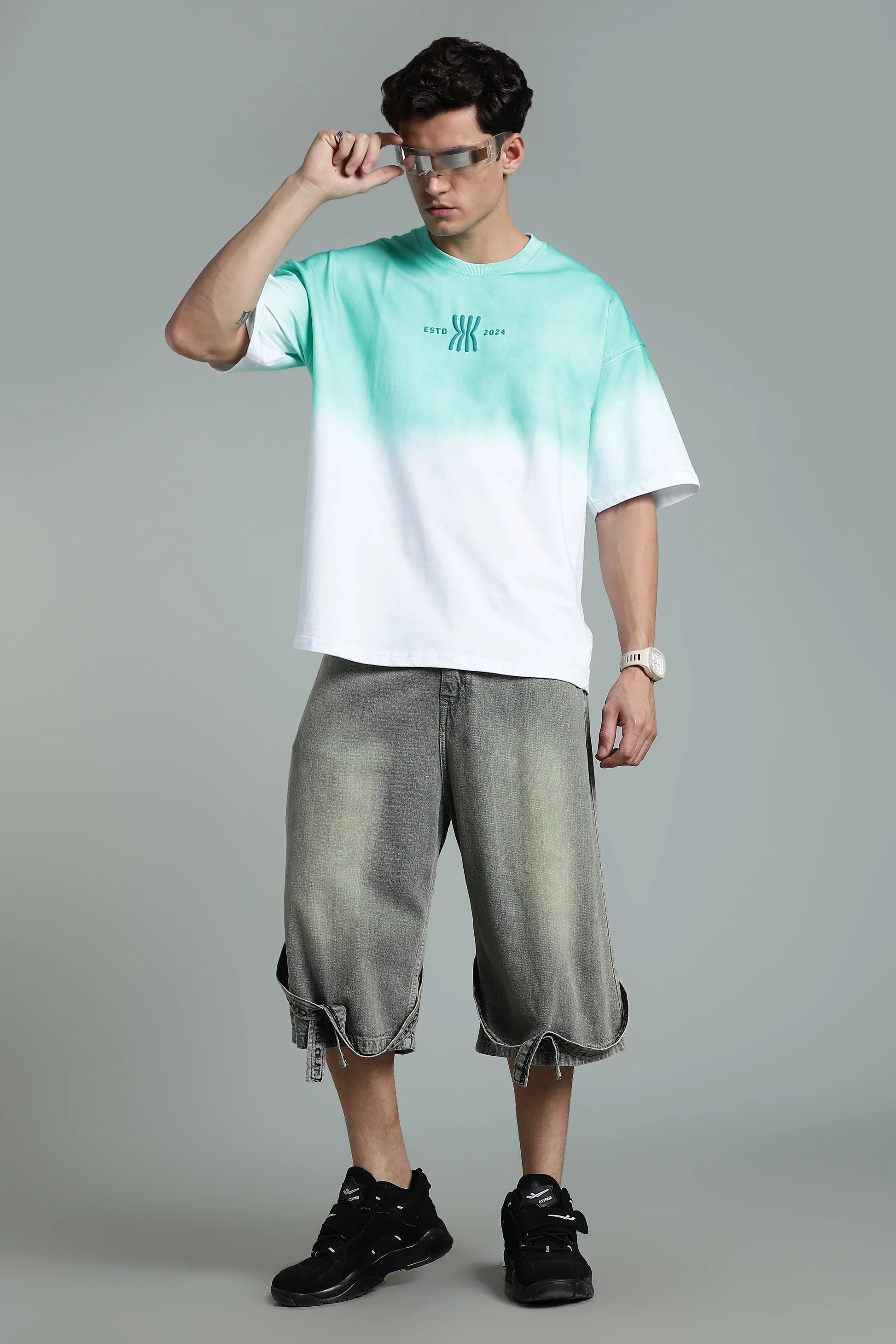 Mint Fade Oversized T-Shirt - The Kattire