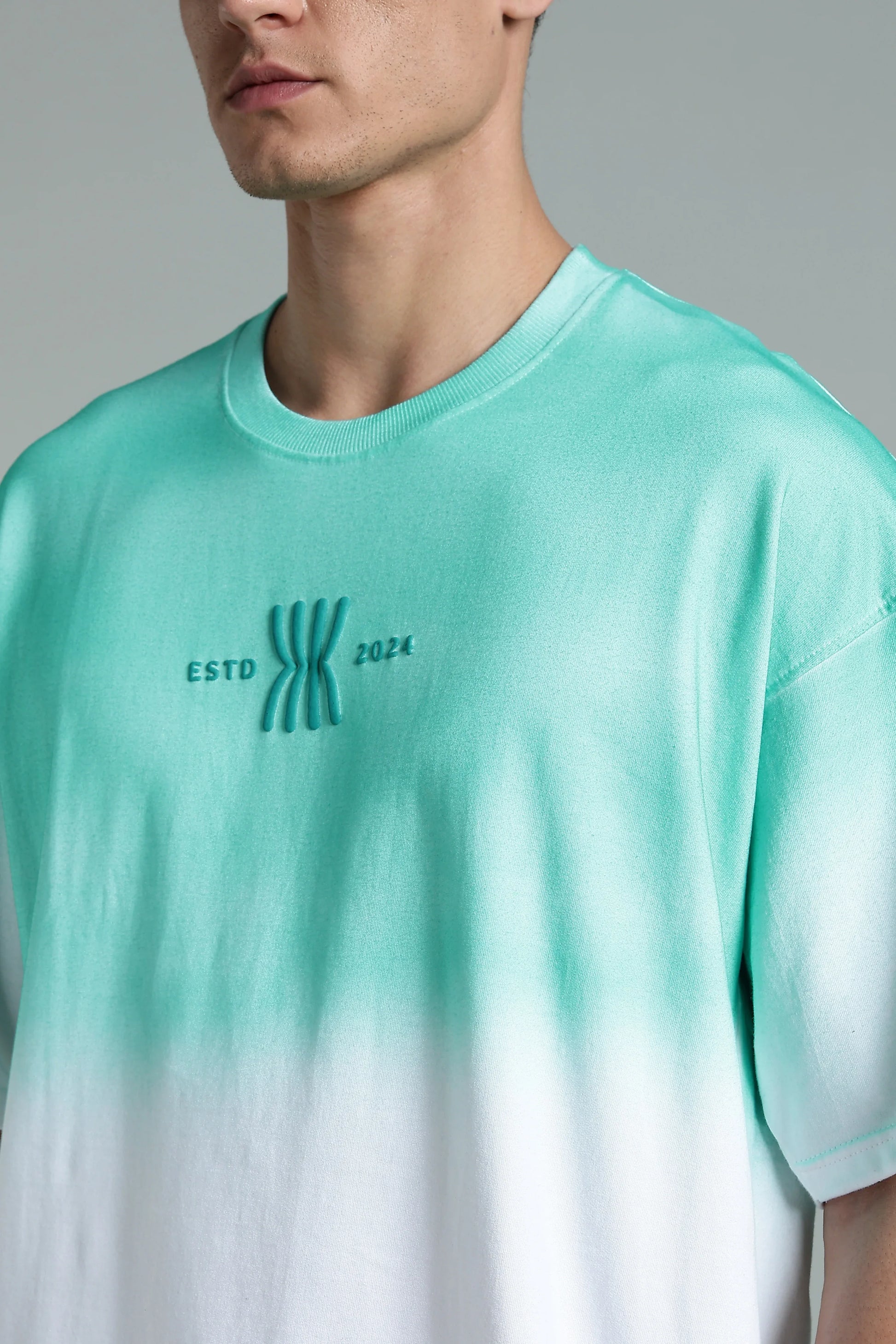 Mint Fade Oversized T-Shirt - The Kattire