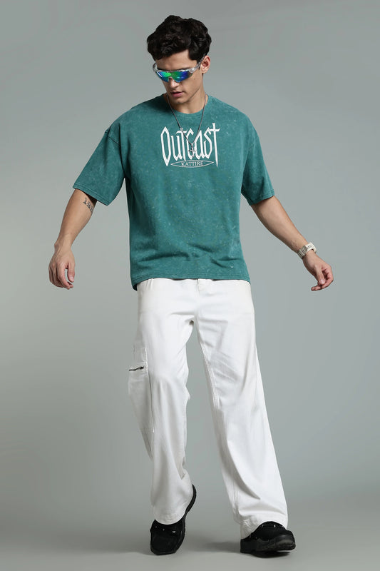 Stand out with bold attitude in the Outcast Graphic Oversized T-Shirt - The Kattire