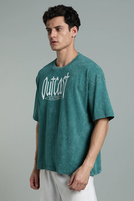 Stand out with bold attitude in the Outcast Graphic Oversized T-Shirt - The Kattire