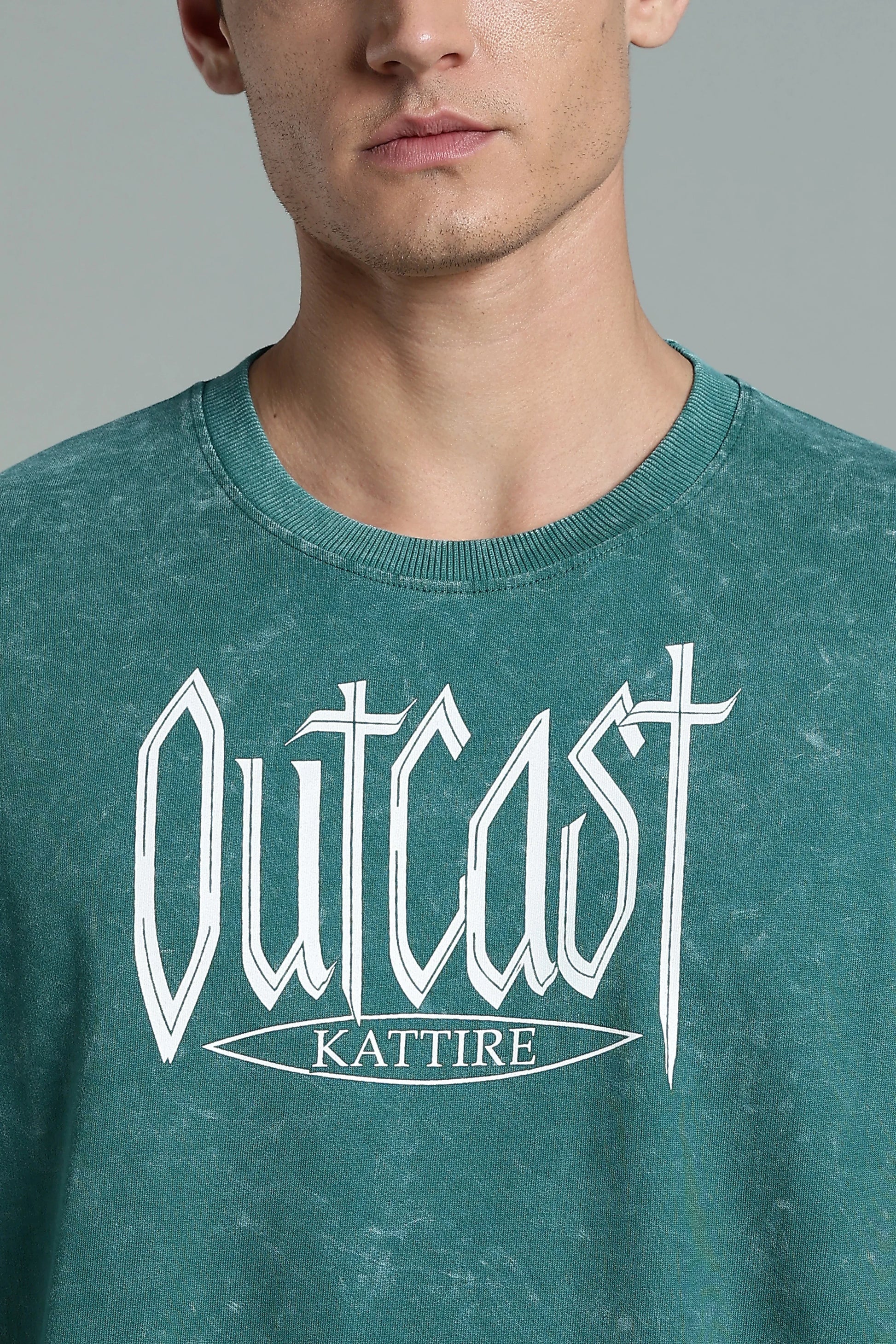 Stand out with bold attitude in the Outcast Graphic Oversized T-Shirt - The Kattire