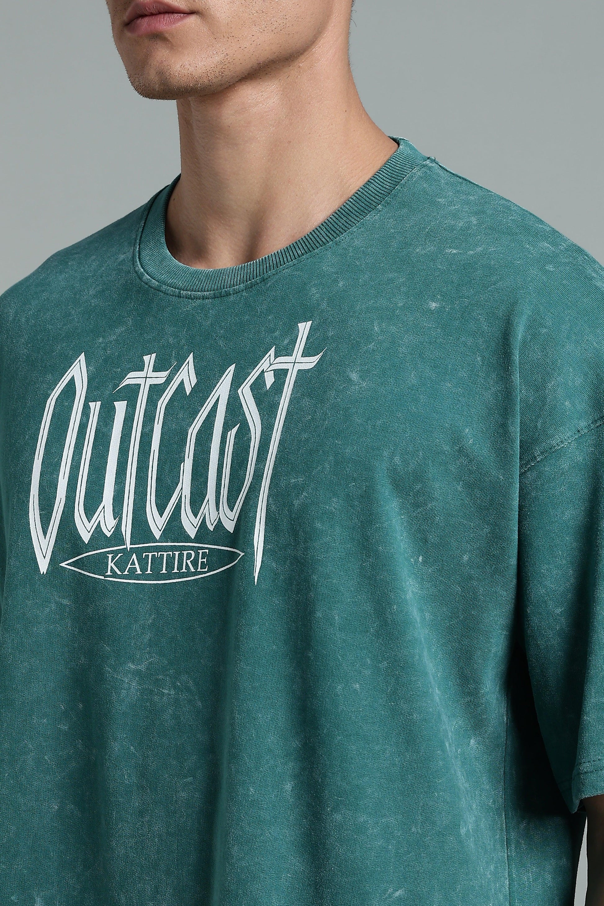 Stand out with bold attitude in the Outcast Graphic Oversized T-Shirt - The Kattire
