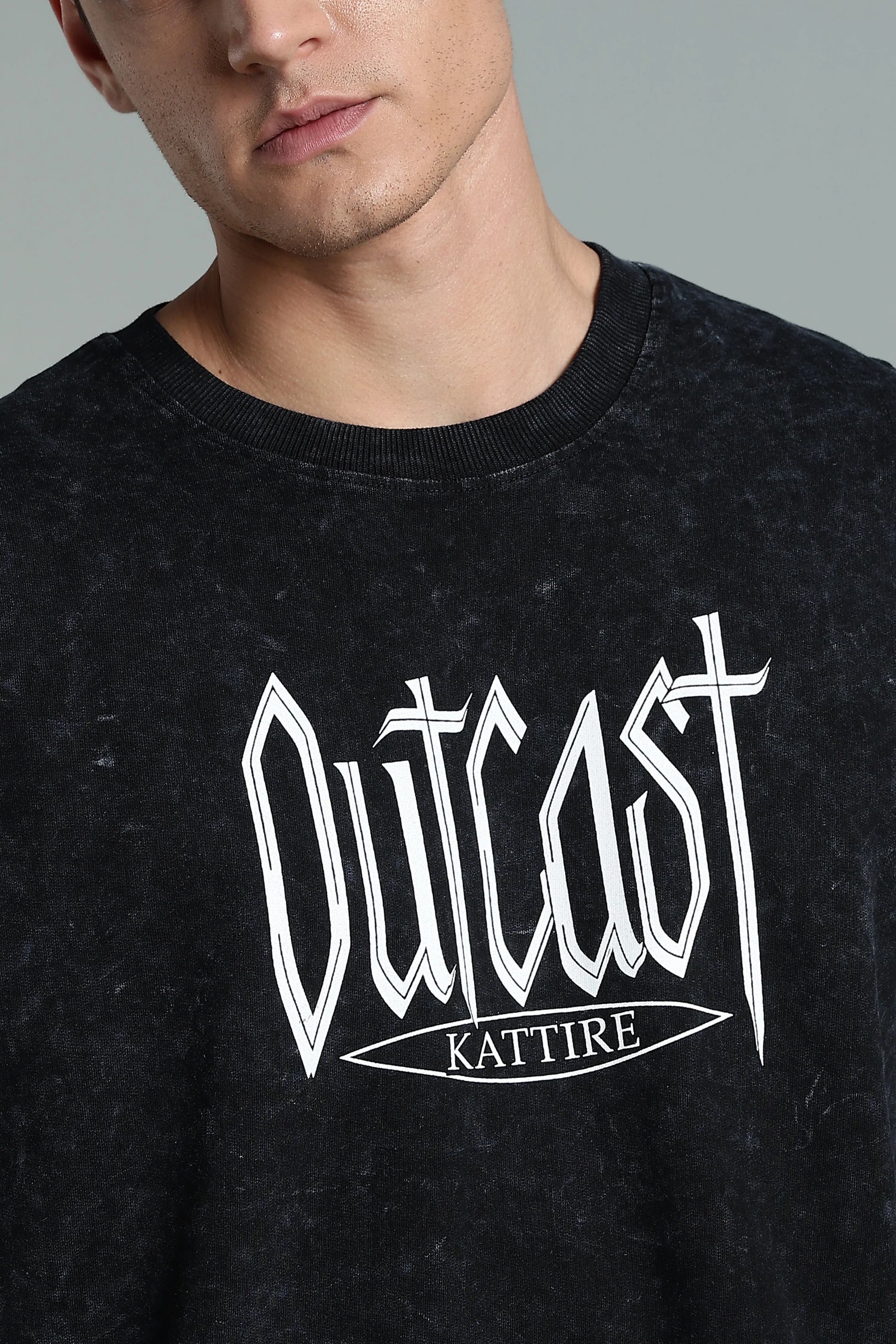 Stand out with bold attitude in the Outcast Graphic Oversized T-Shirt. - The Kattire
