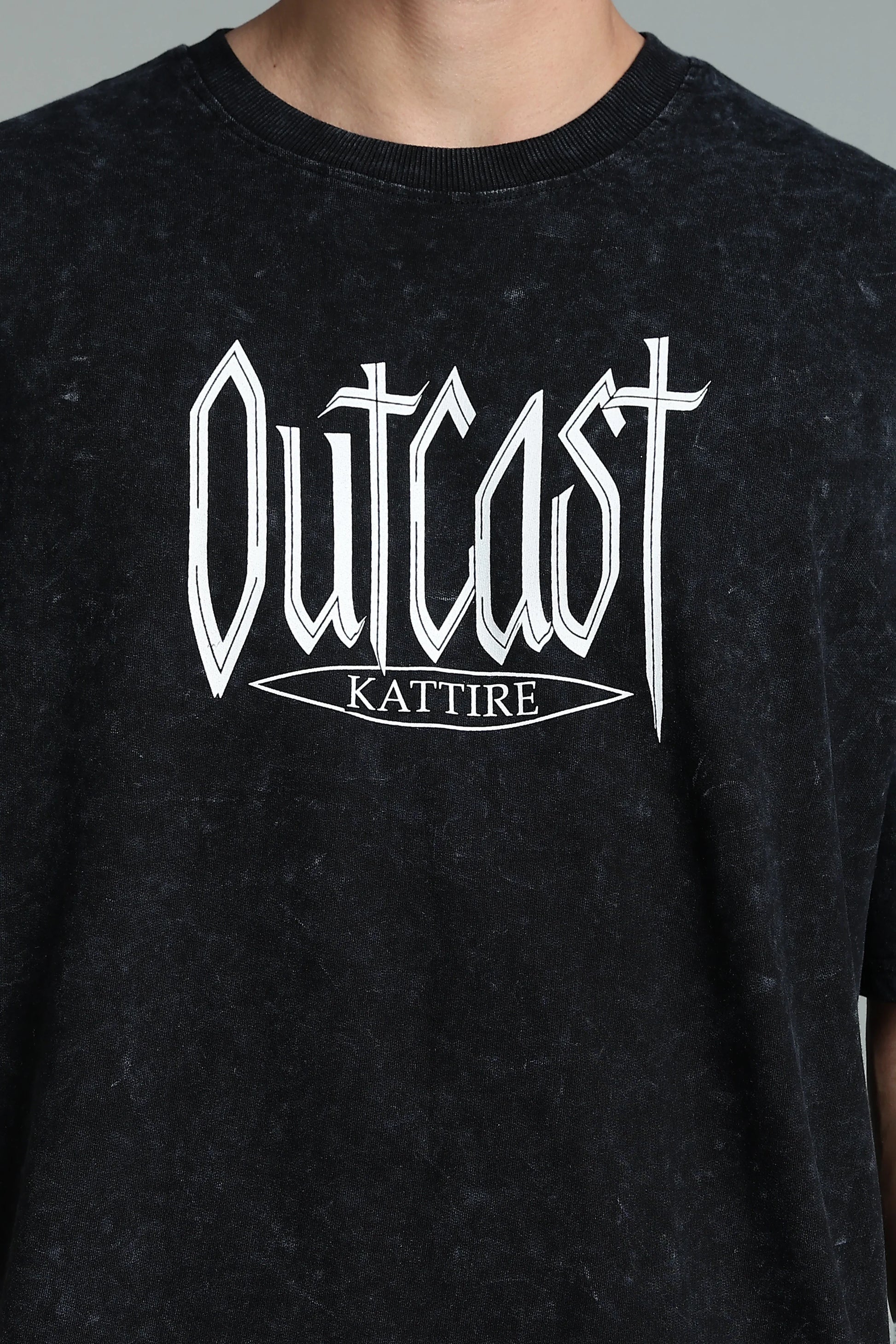 Stand out with bold attitude in the Outcast Graphic Oversized T-Shirt. - The Kattire