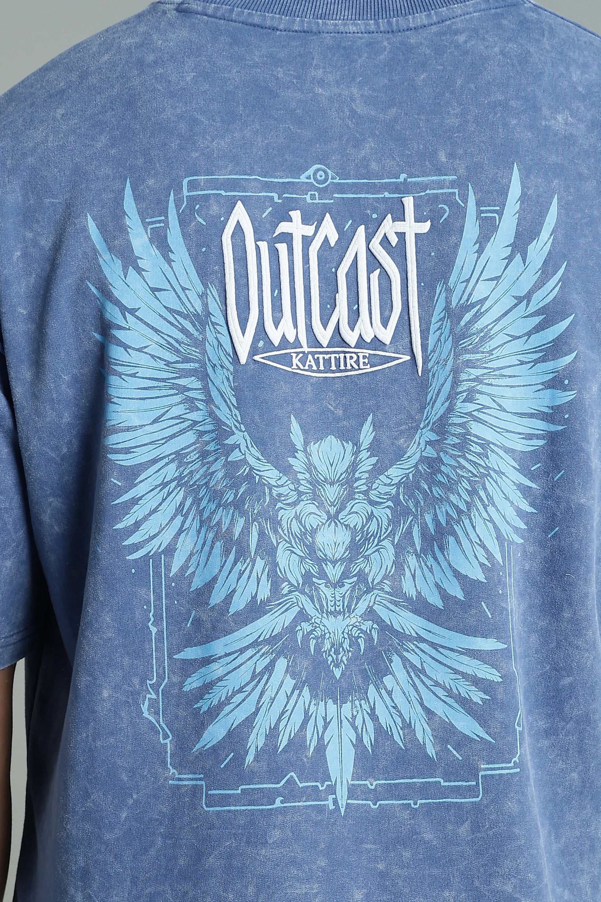 Stand out with bold attitude in the Outcast Graphic Oversized T-Shirt - The Kattire