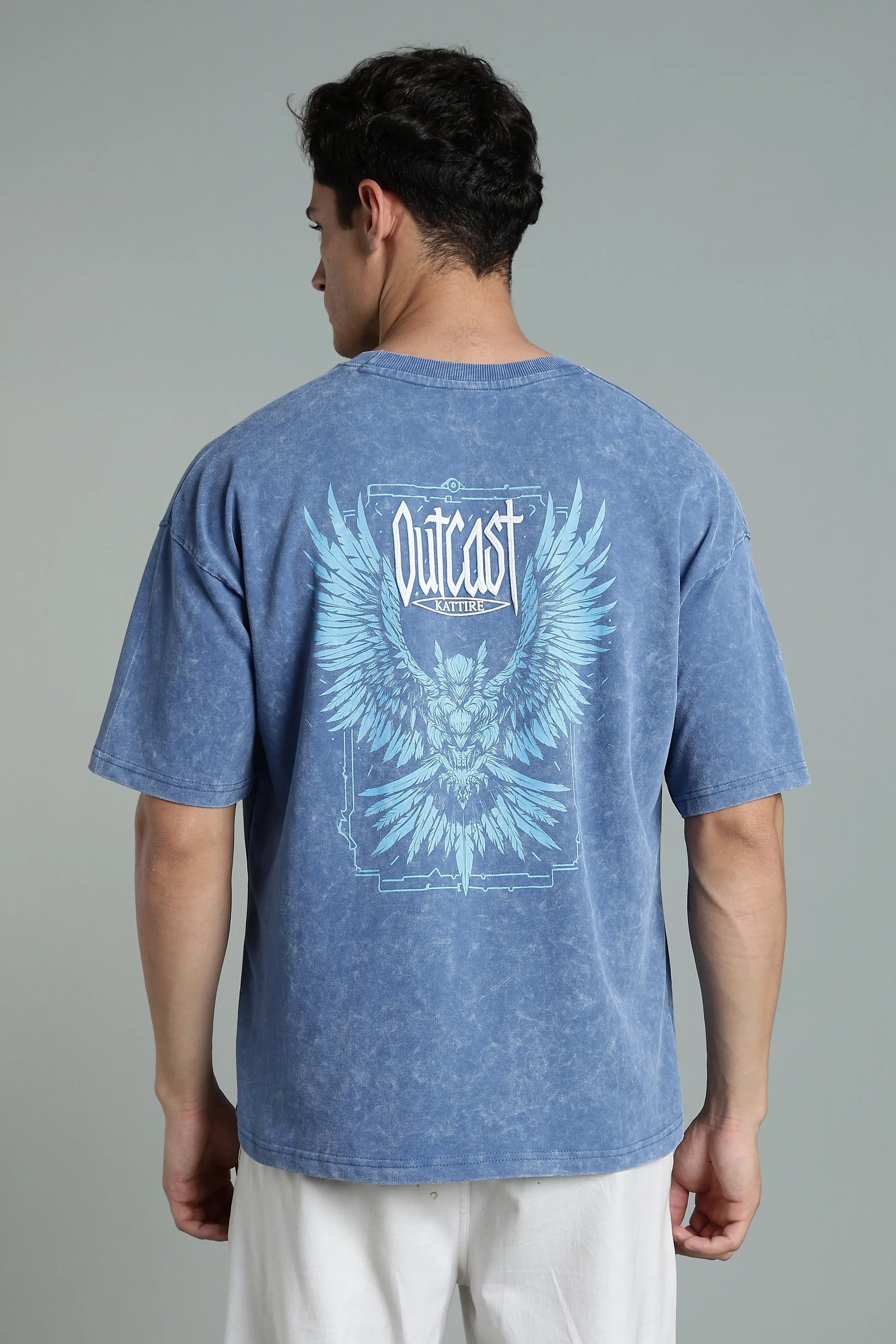 Stand out with bold attitude in the Outcast Graphic Oversized T-Shirt - The Kattire