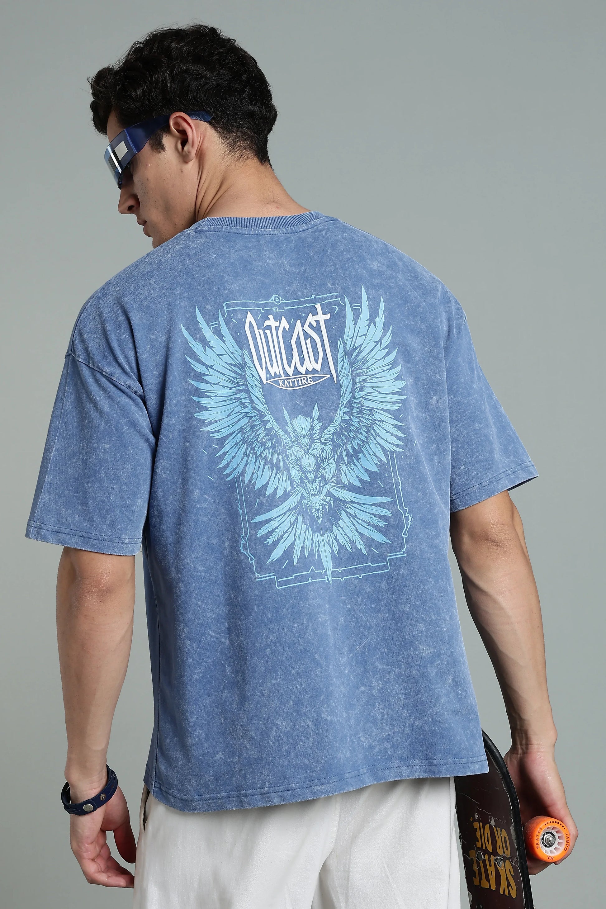Stand out with bold attitude in the Outcast Graphic Oversized T-Shirt - The Kattire