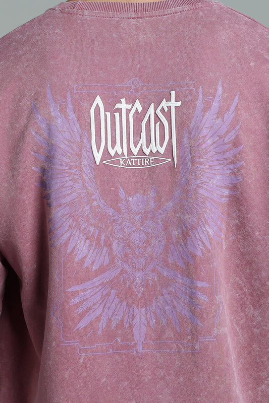 Stand out with bold attitude in the Outcast Graphic Oversized T-Shirt - The Kattire