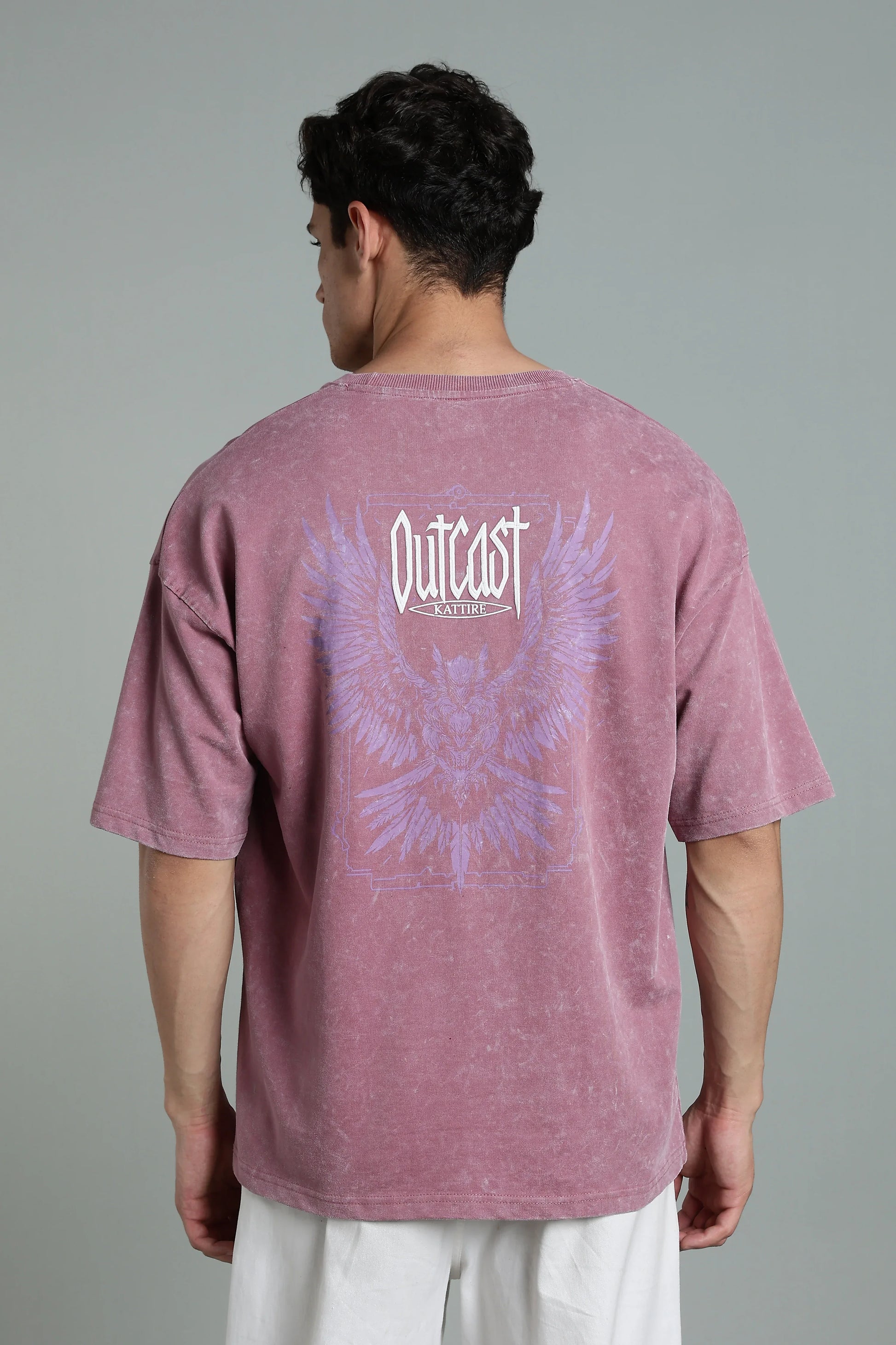 Stand out with bold attitude in the Outcast Graphic Oversized T-Shirt - The Kattire