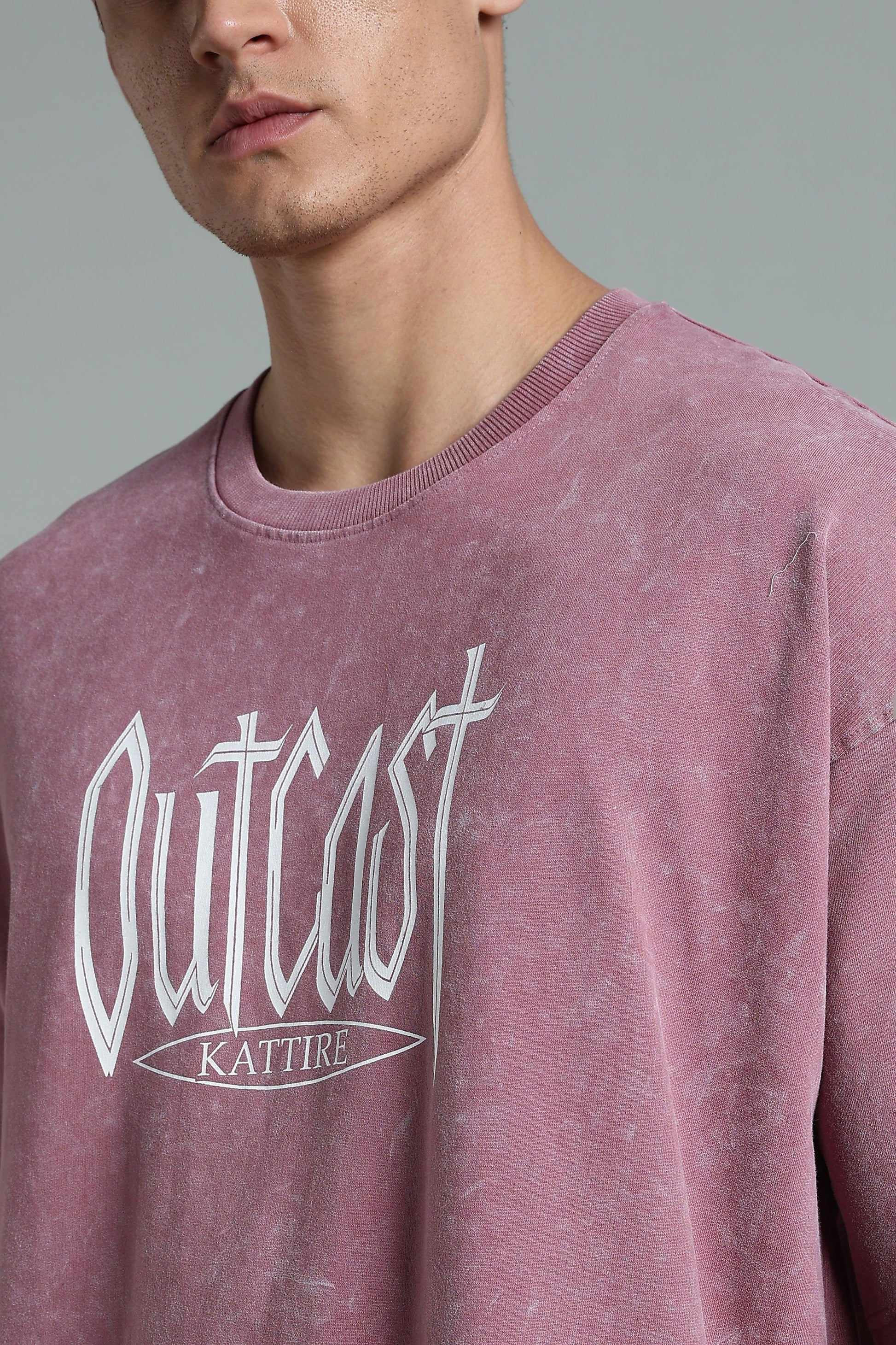 Stand out with bold attitude in the Outcast Graphic Oversized T-Shirt - The Kattire