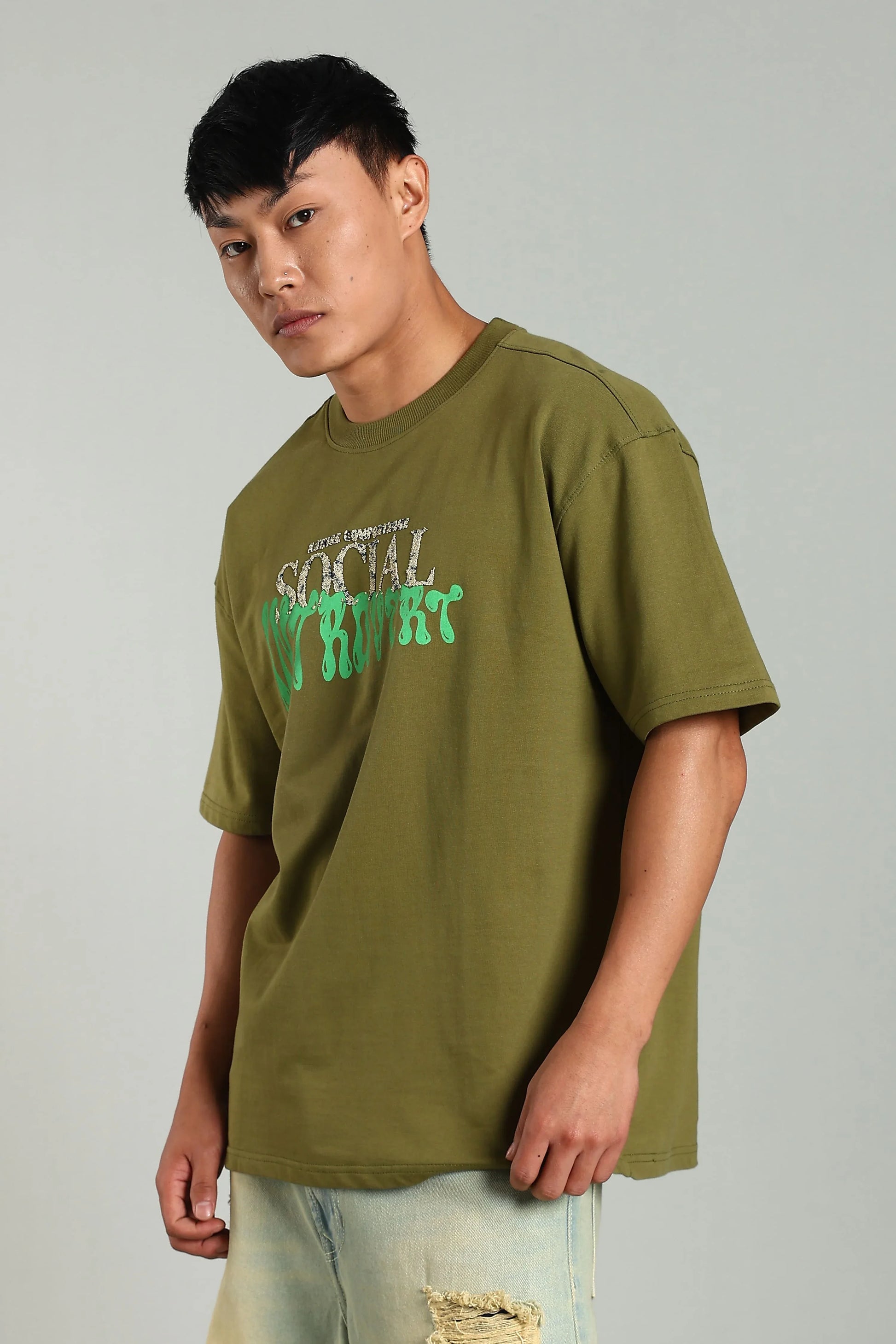 Social Introvert Graphic Oversized T-Shirt - The Kattire