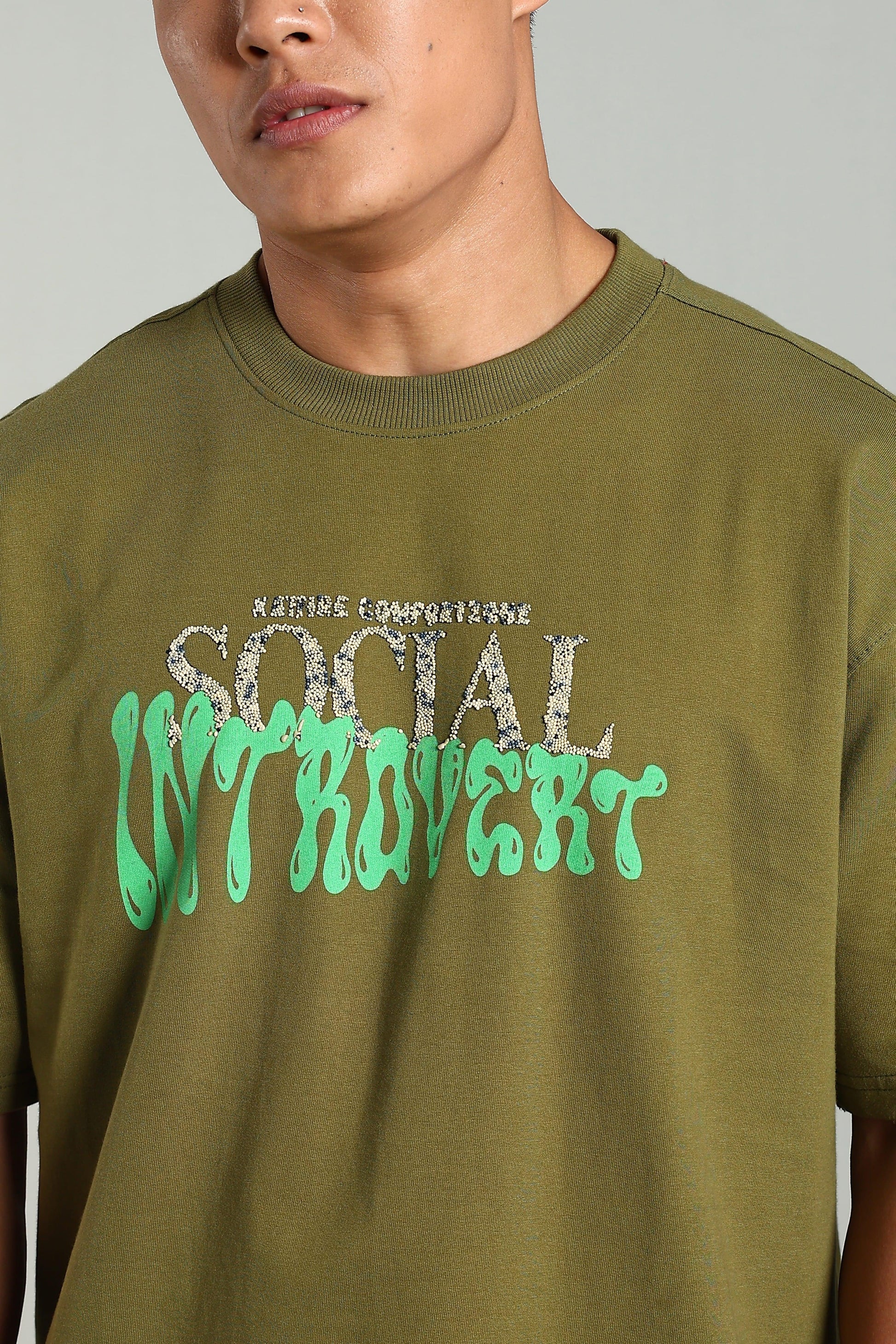 Social Introvert Graphic Oversized T-Shirt - The Kattire