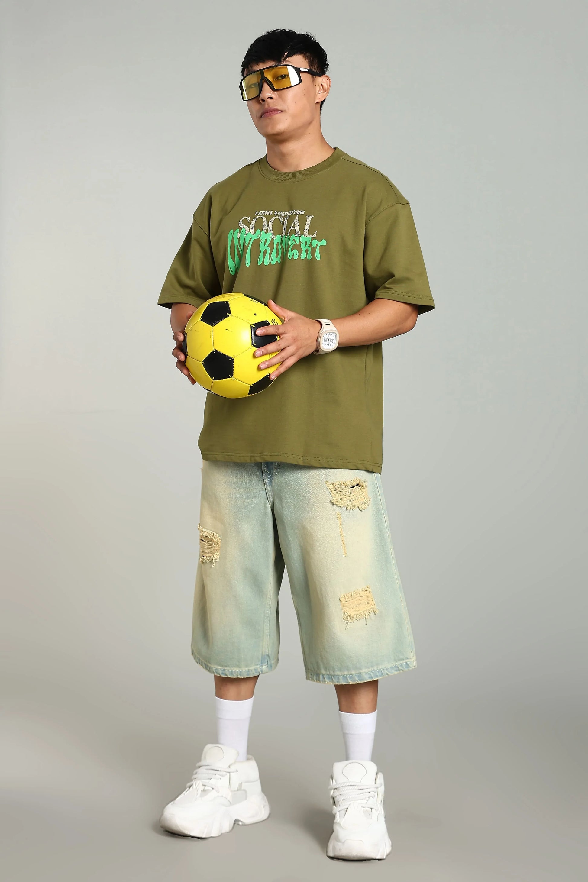 Social Introvert Graphic Oversized T-Shirt - The Kattire