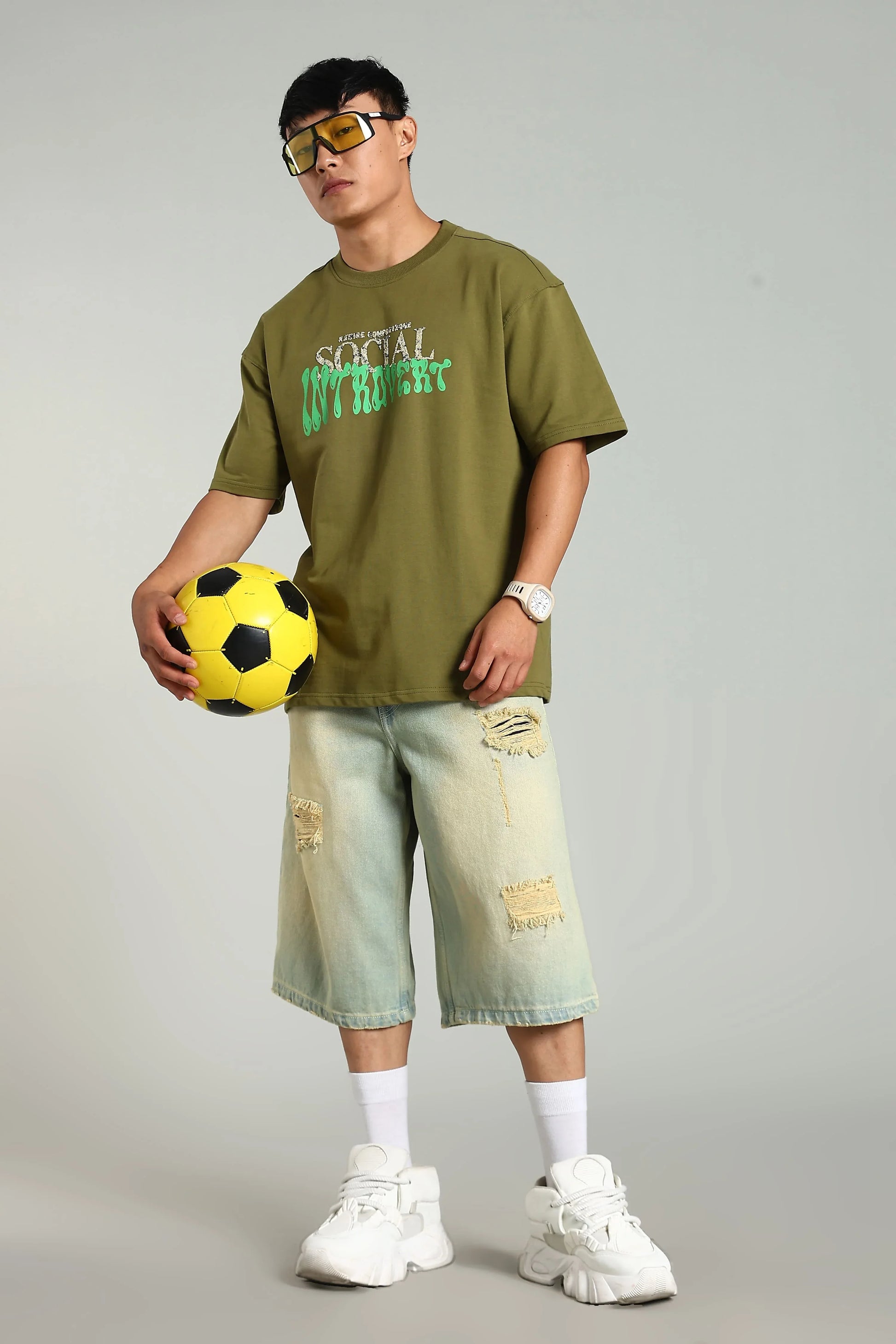 Social Introvert Graphic Oversized T-Shirt - The Kattire