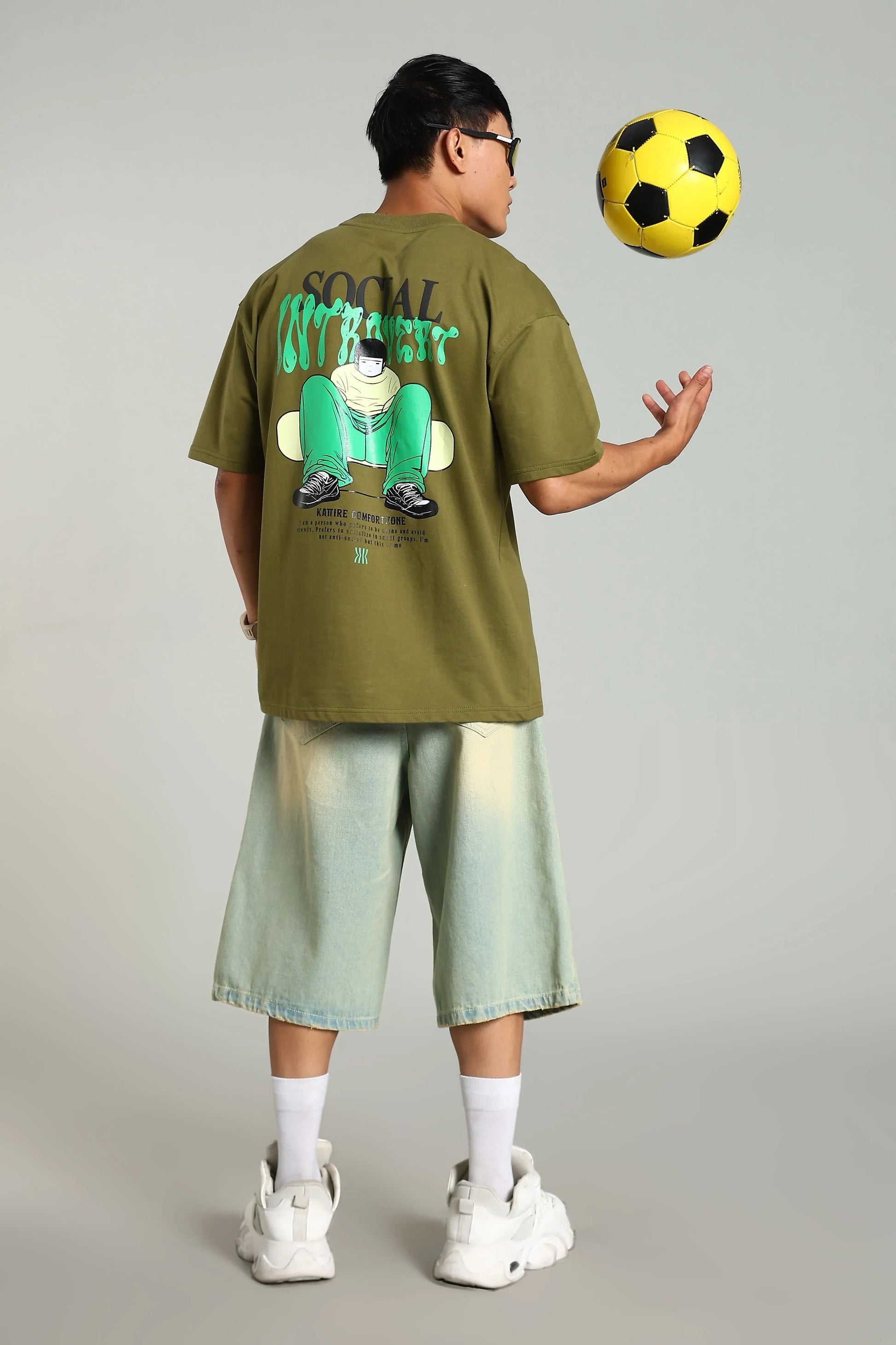 Social Introvert Graphic Oversized T-Shirt - The Kattire