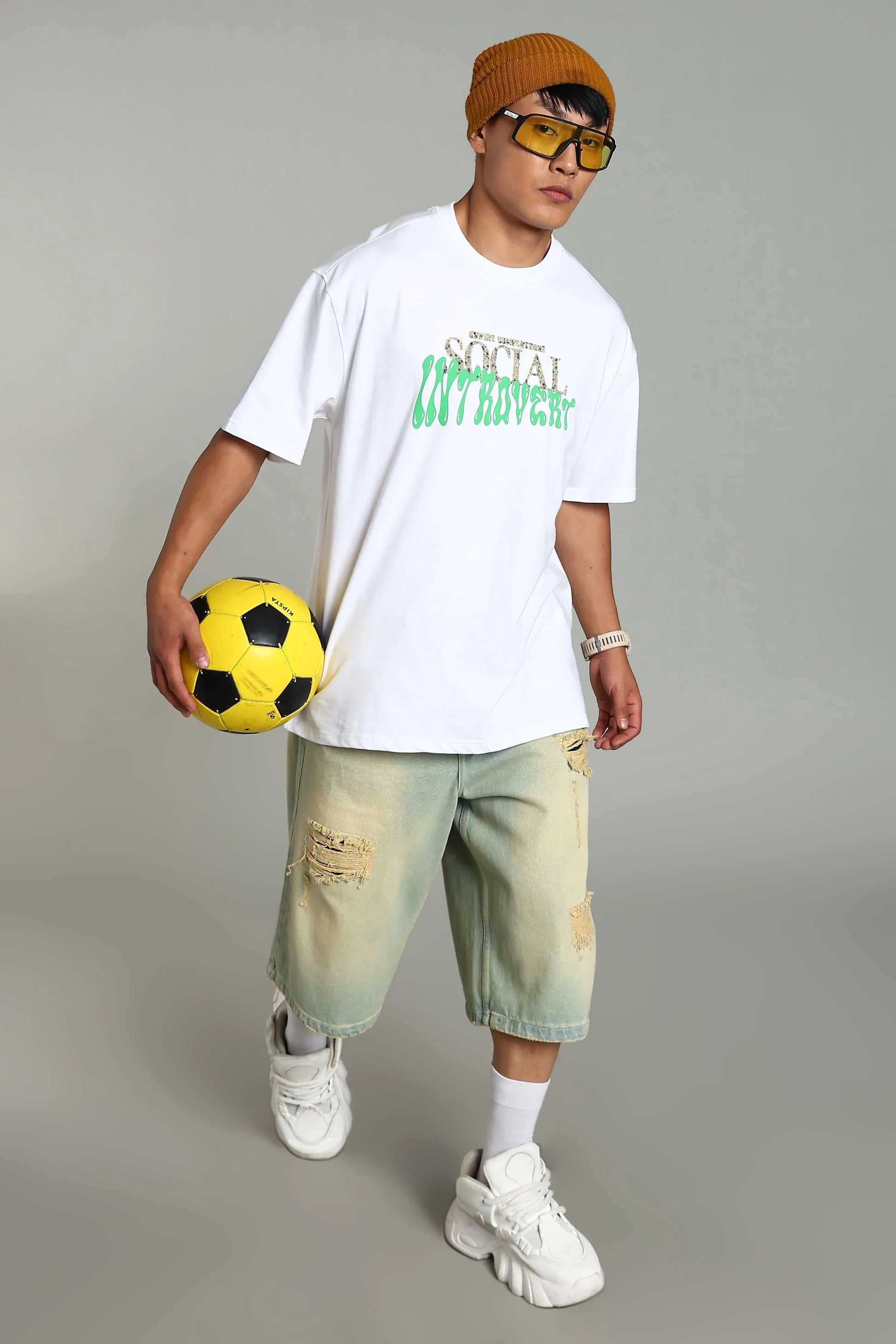 Social Introvert Graphic Oversized T-Shirt - The Kattire