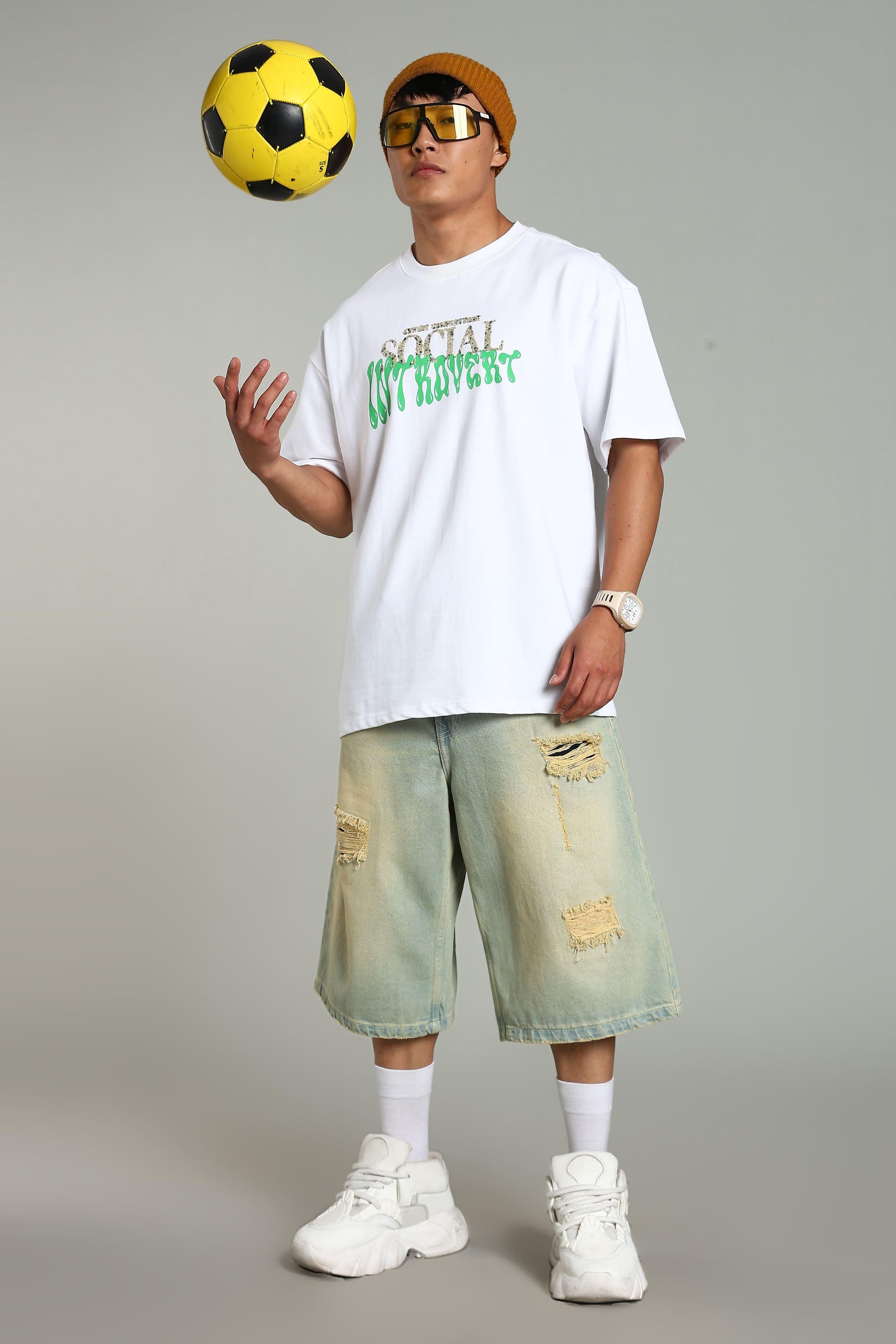 Social Introvert Graphic Oversized T-Shirt - The Kattire