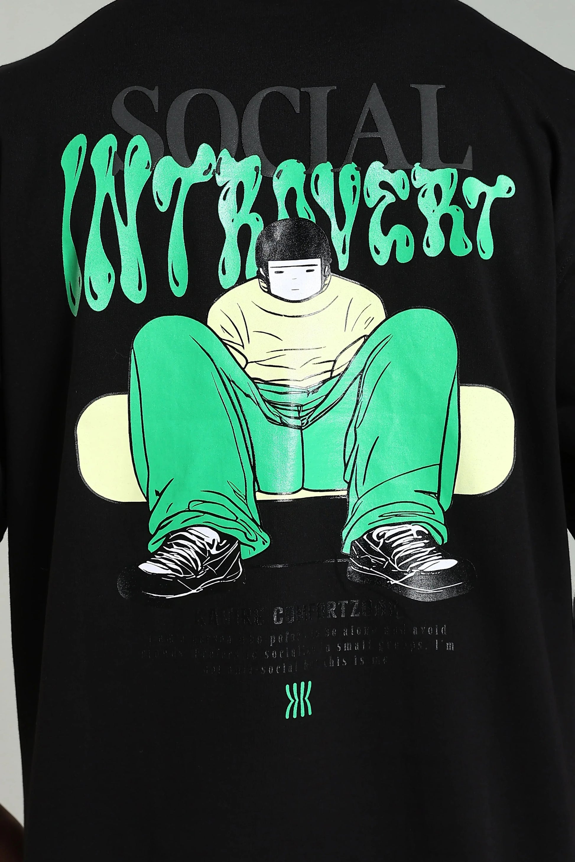 Social Introvert Graphic Oversized T-Shirt - The Kattire