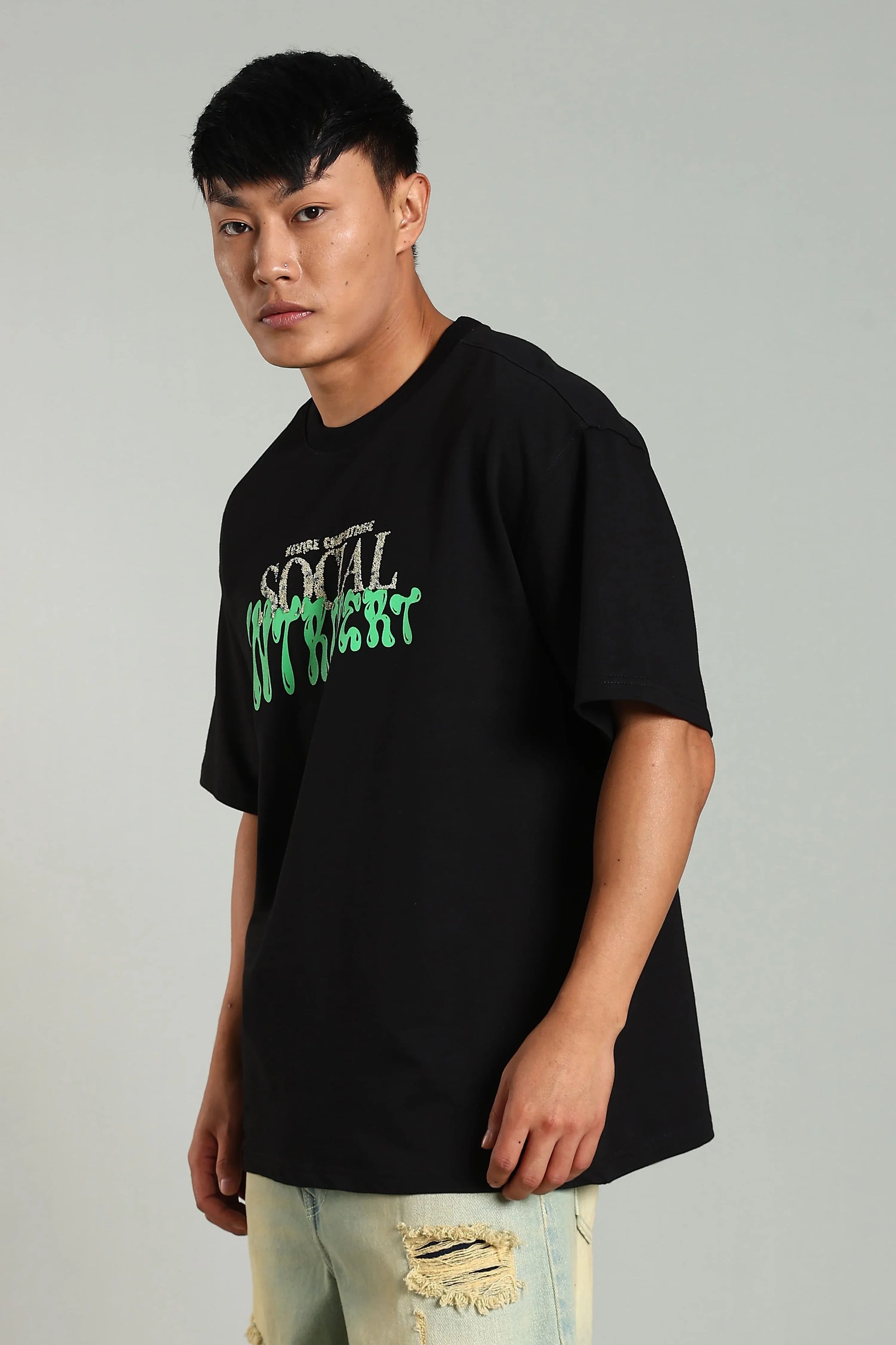 Social Introvert Graphic Oversized T-Shirt - The Kattire