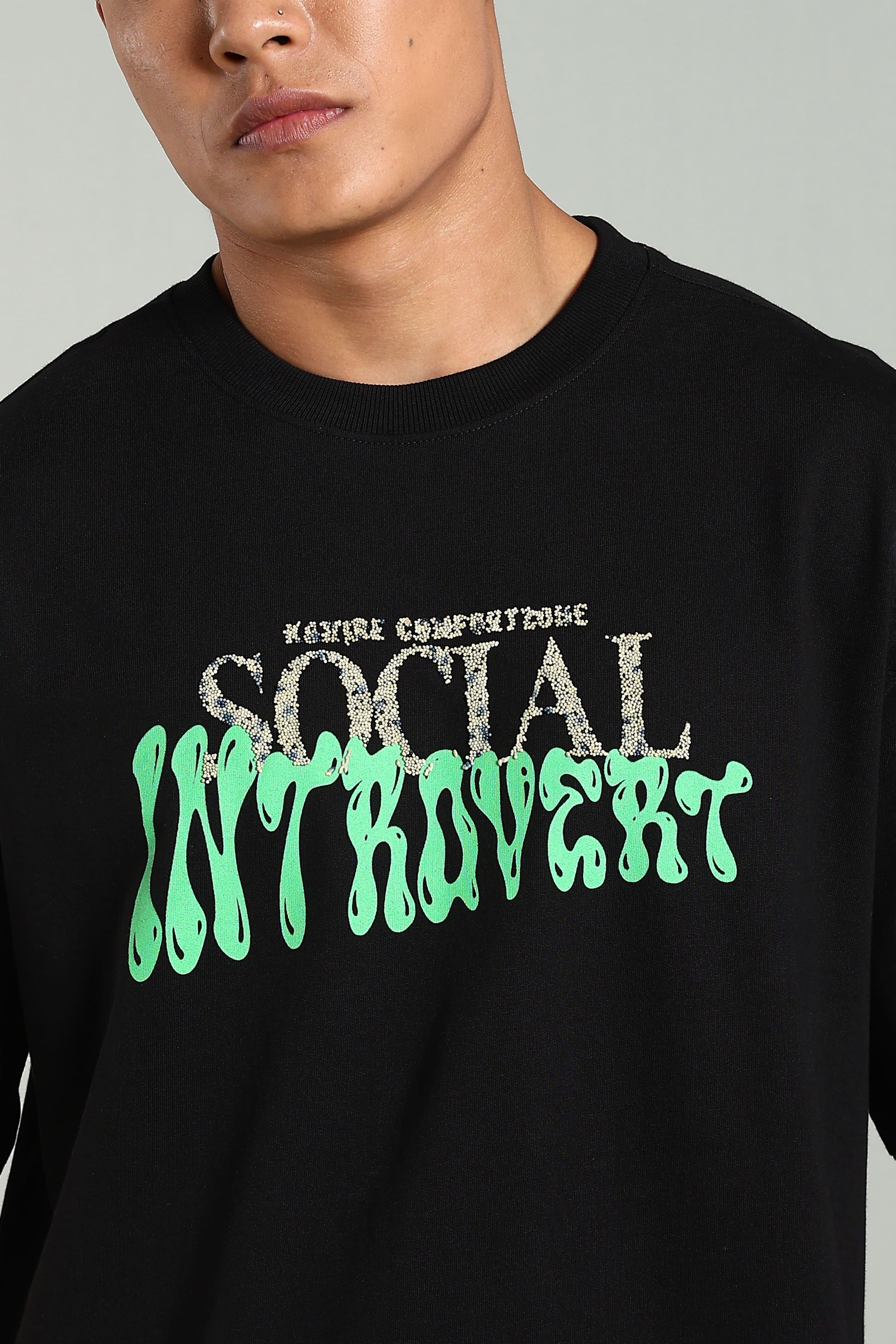 Social Introvert Graphic Oversized T-Shirt - The Kattire