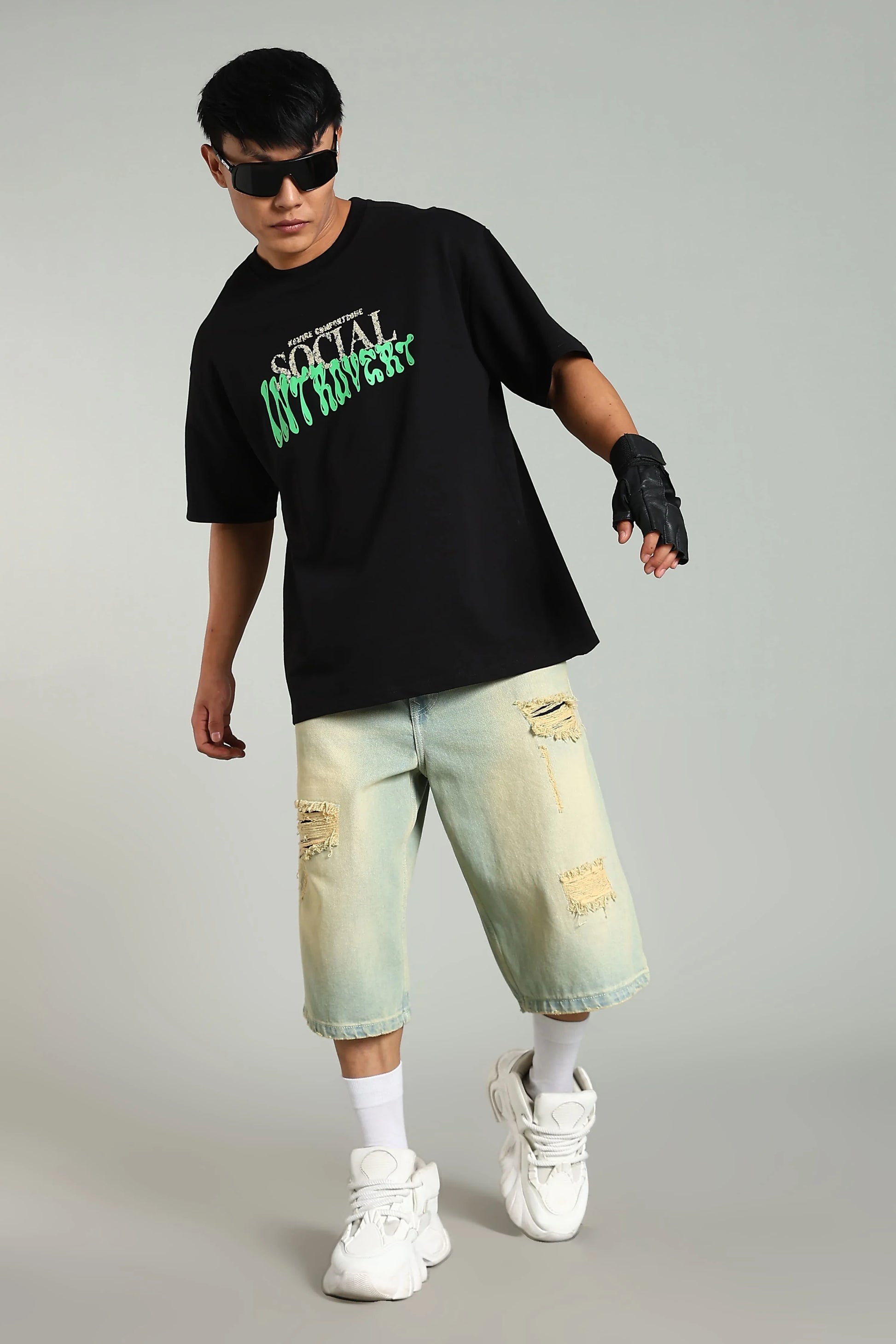 Social Introvert Graphic Oversized T-Shirt - The Kattire