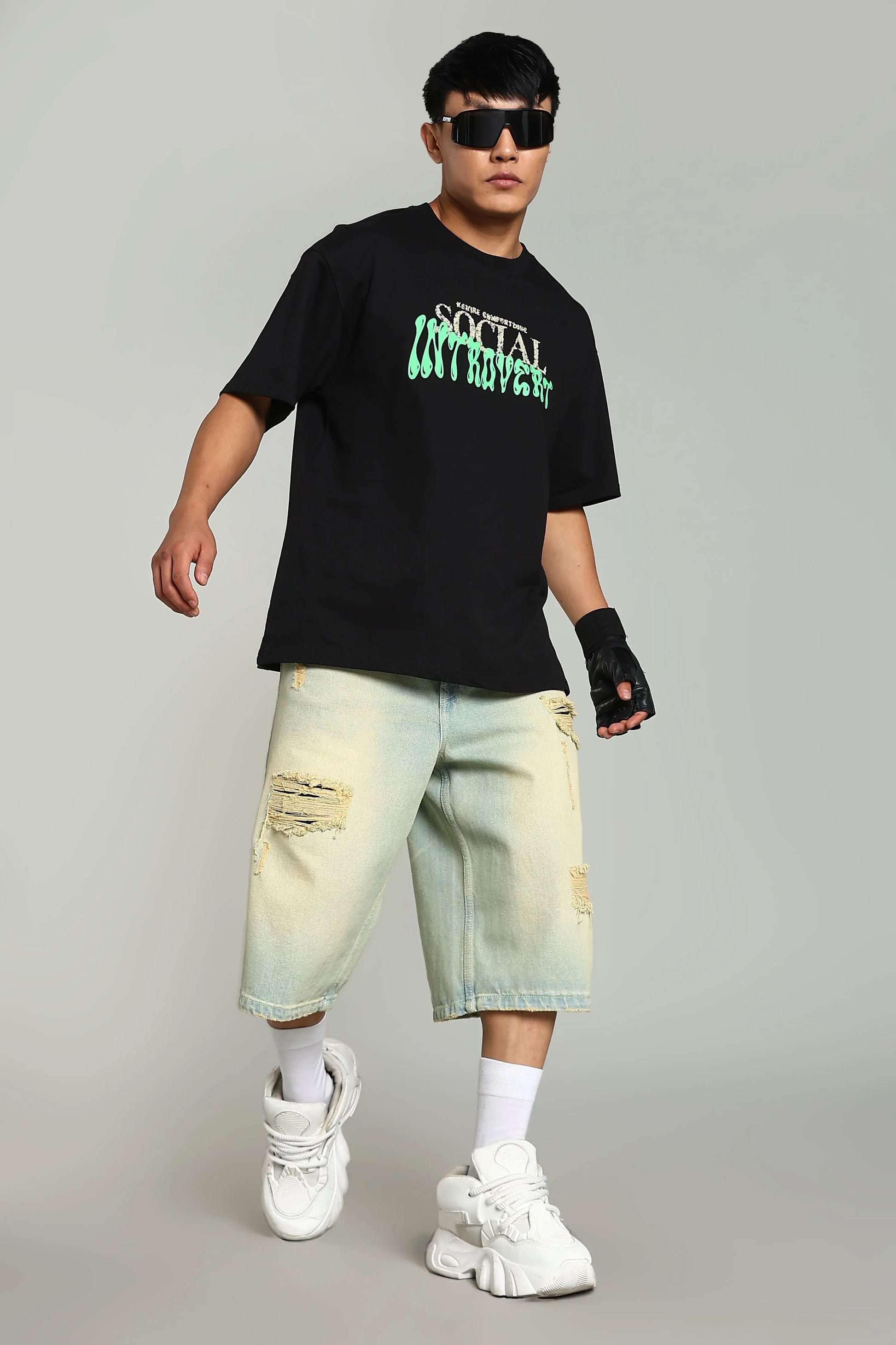 Social Introvert Graphic Oversized T-Shirt - The Kattire
