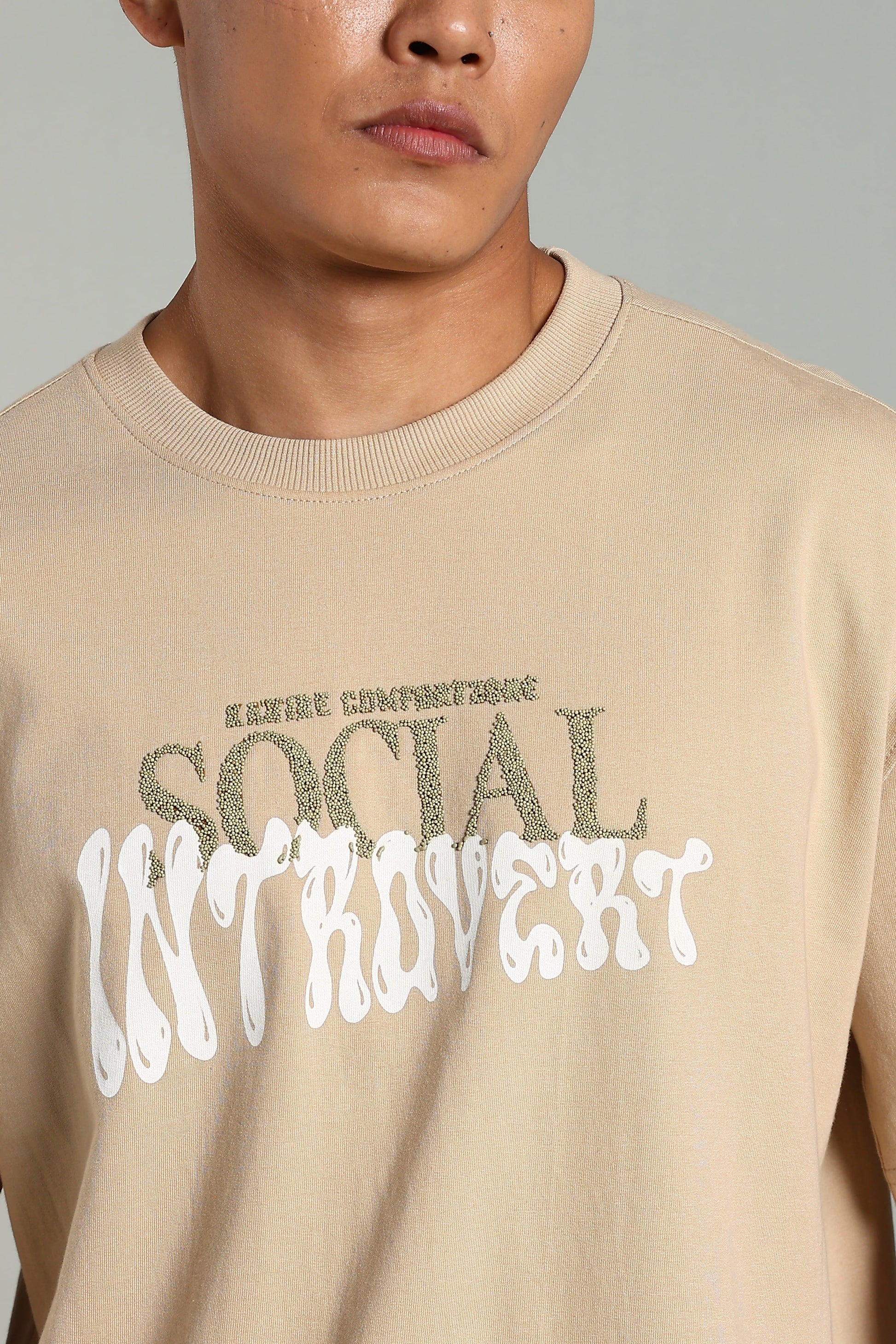 Social Introvert Graphic Oversized T-Shirt - The Kattire