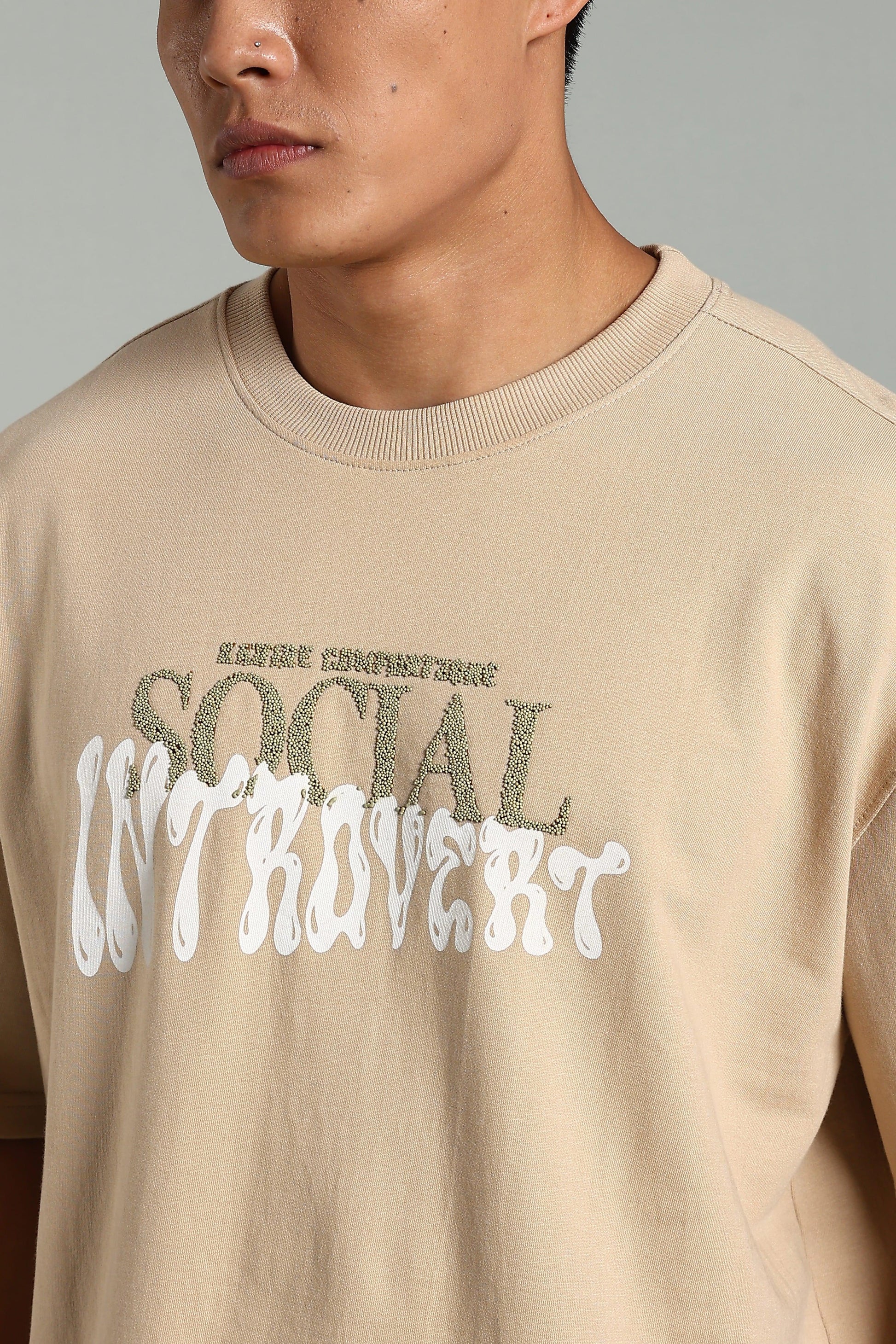 Social Introvert Graphic Oversized T-Shirt - The Kattire