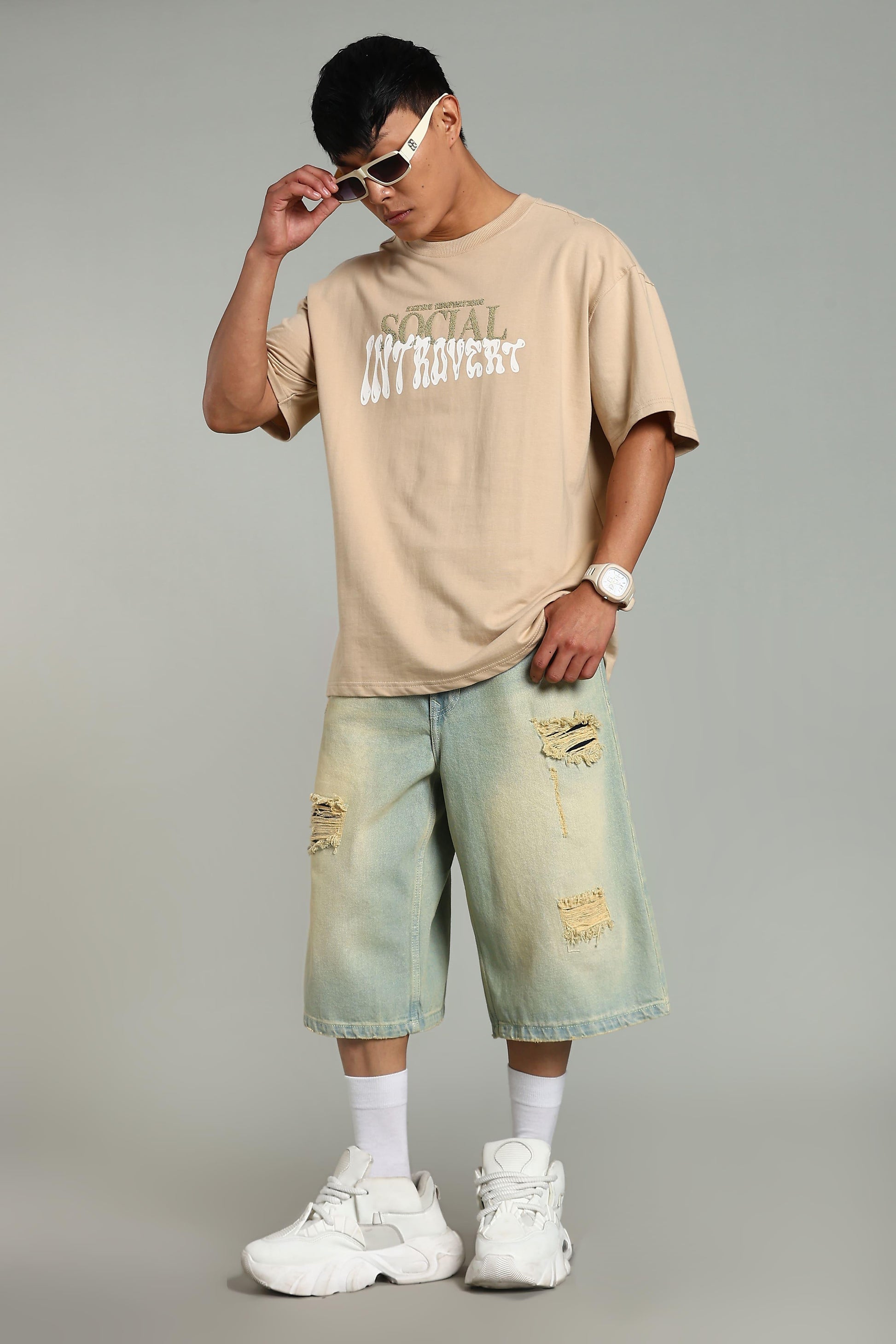 Social Introvert Graphic Oversized T-Shirt - The Kattire