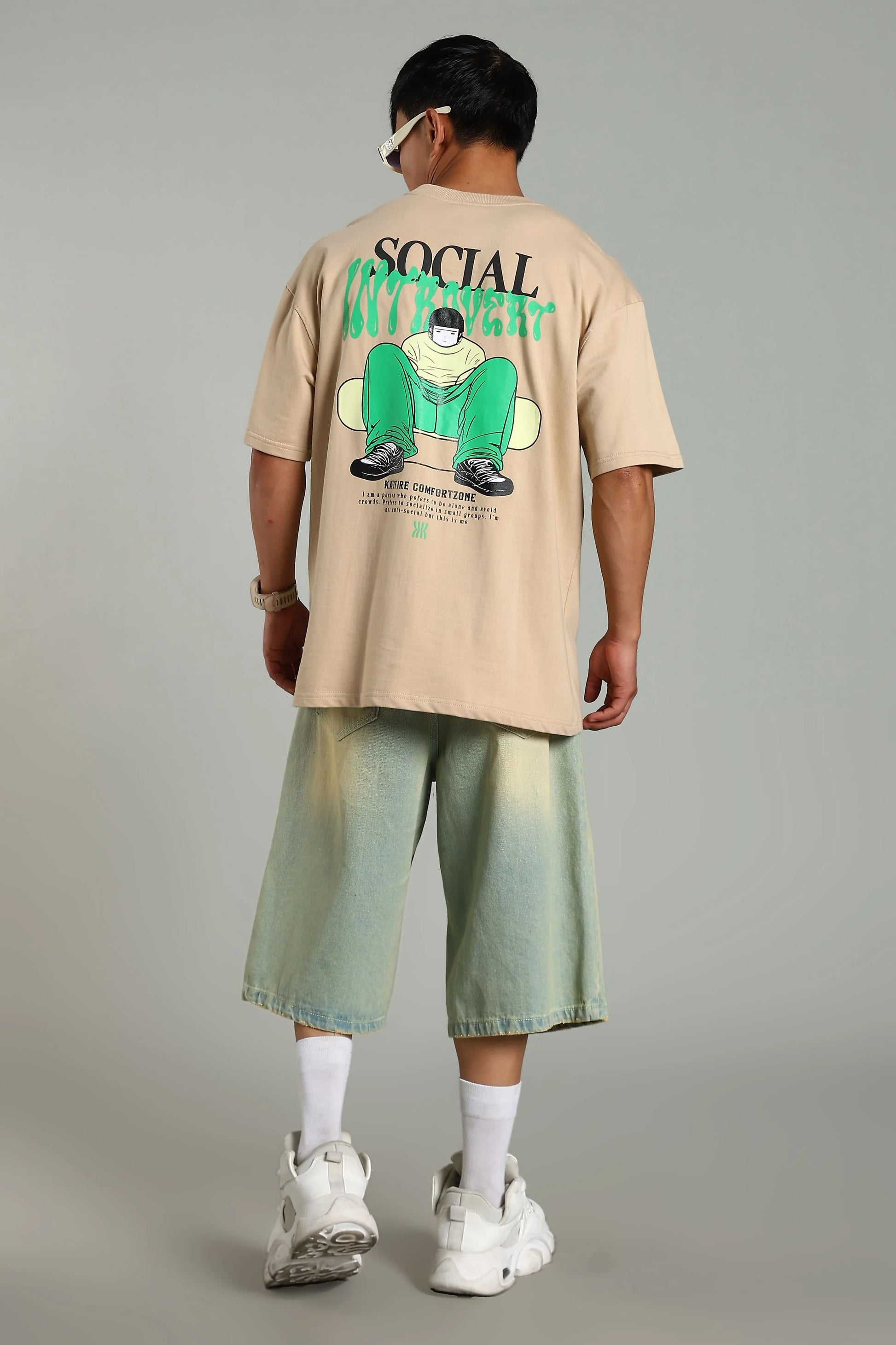 Social Introvert Graphic Oversized T-Shirt - The Kattire