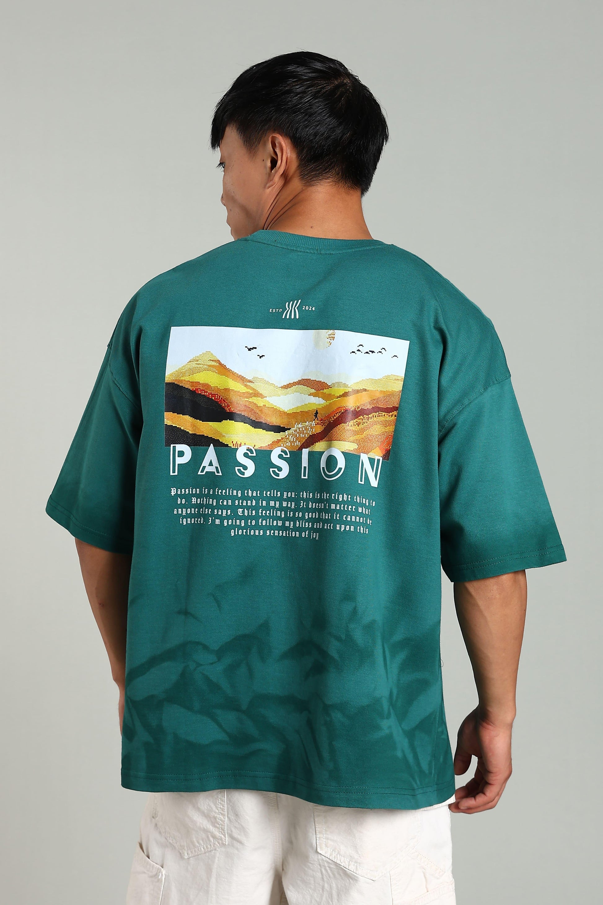Passion Vista Graphic Oversized T-Shirt - The Kattire