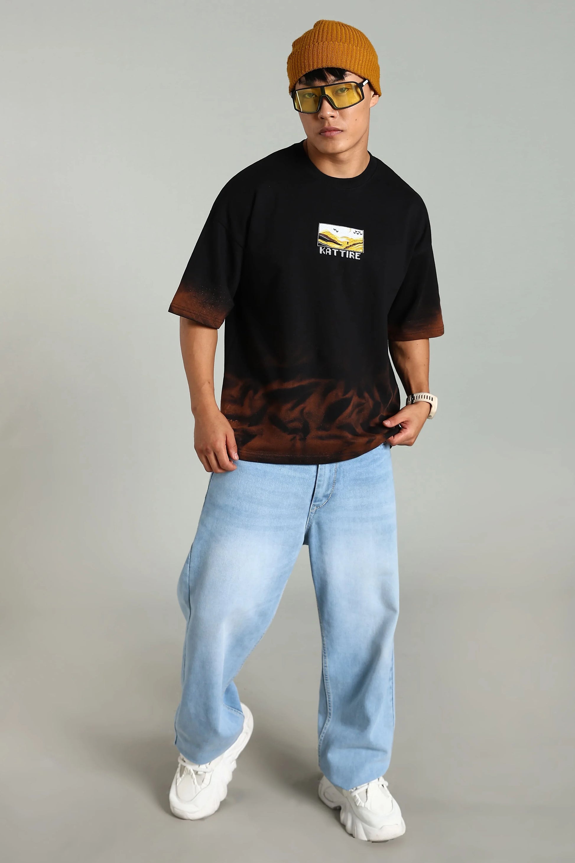 Passion Vista Graphic Oversized T-Shirt - The Kattire