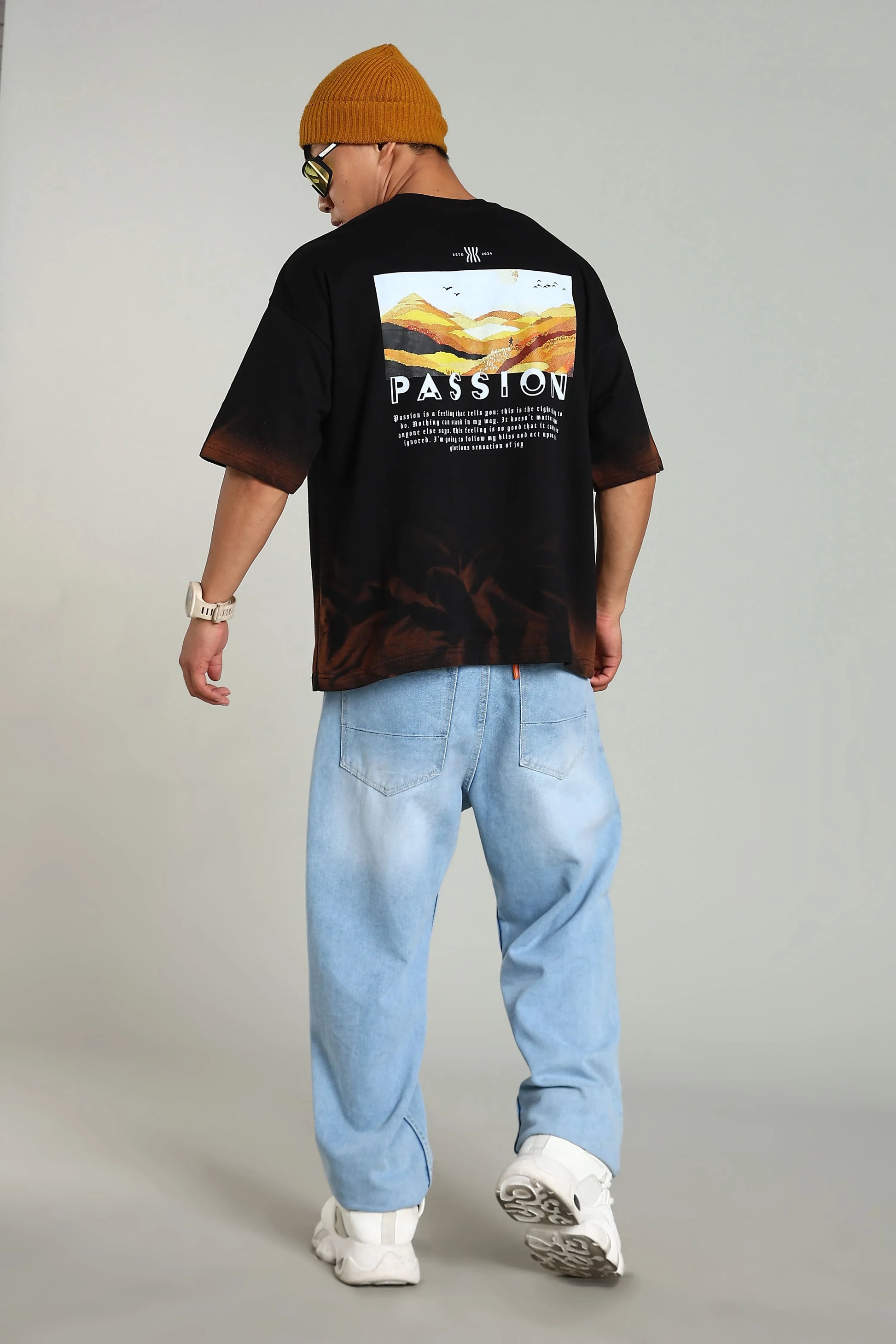 Passion Vista Graphic Oversized T-Shirt - The Kattire