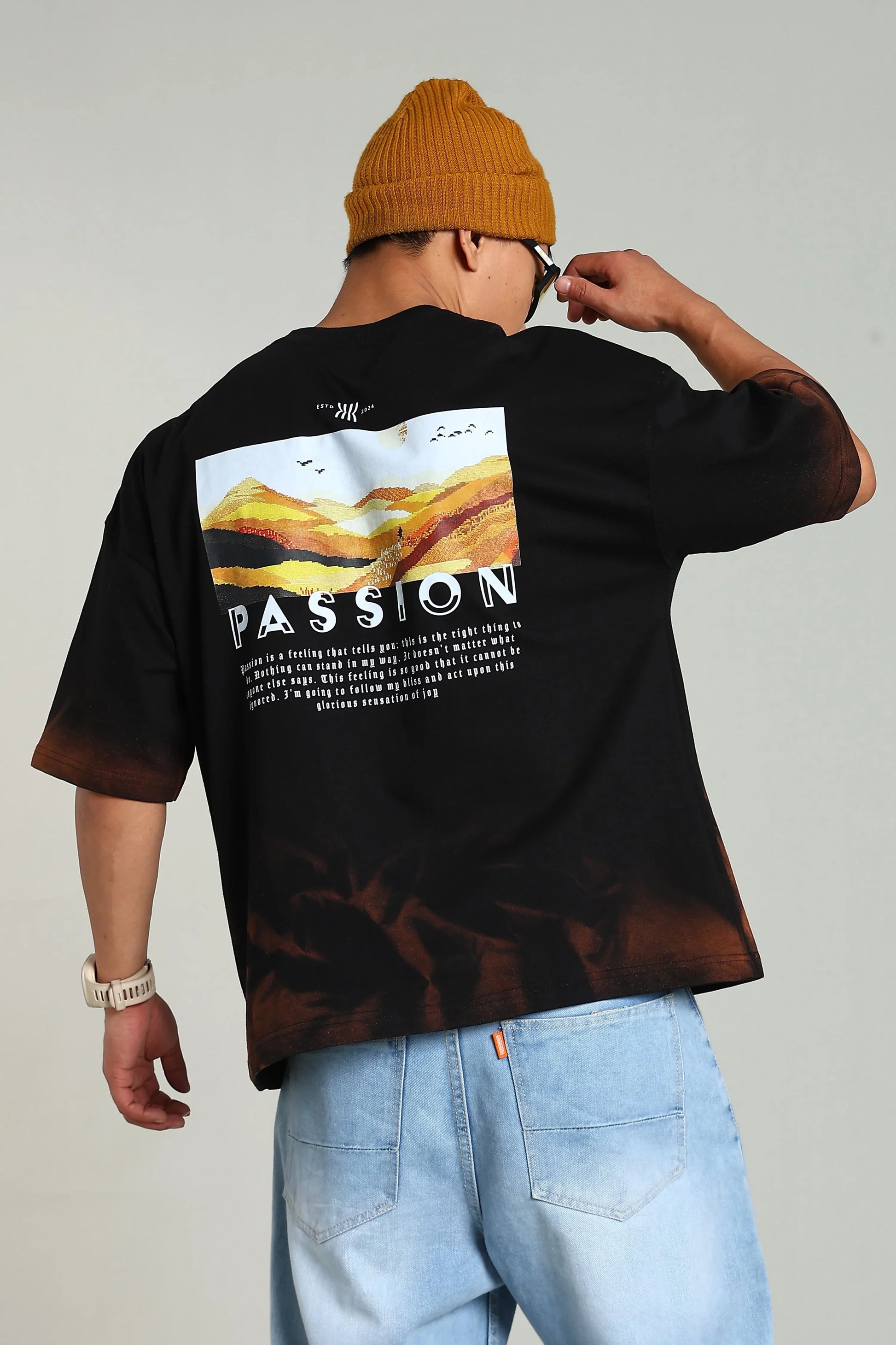 Passion Vista Graphic Oversized T-Shirt - The Kattire