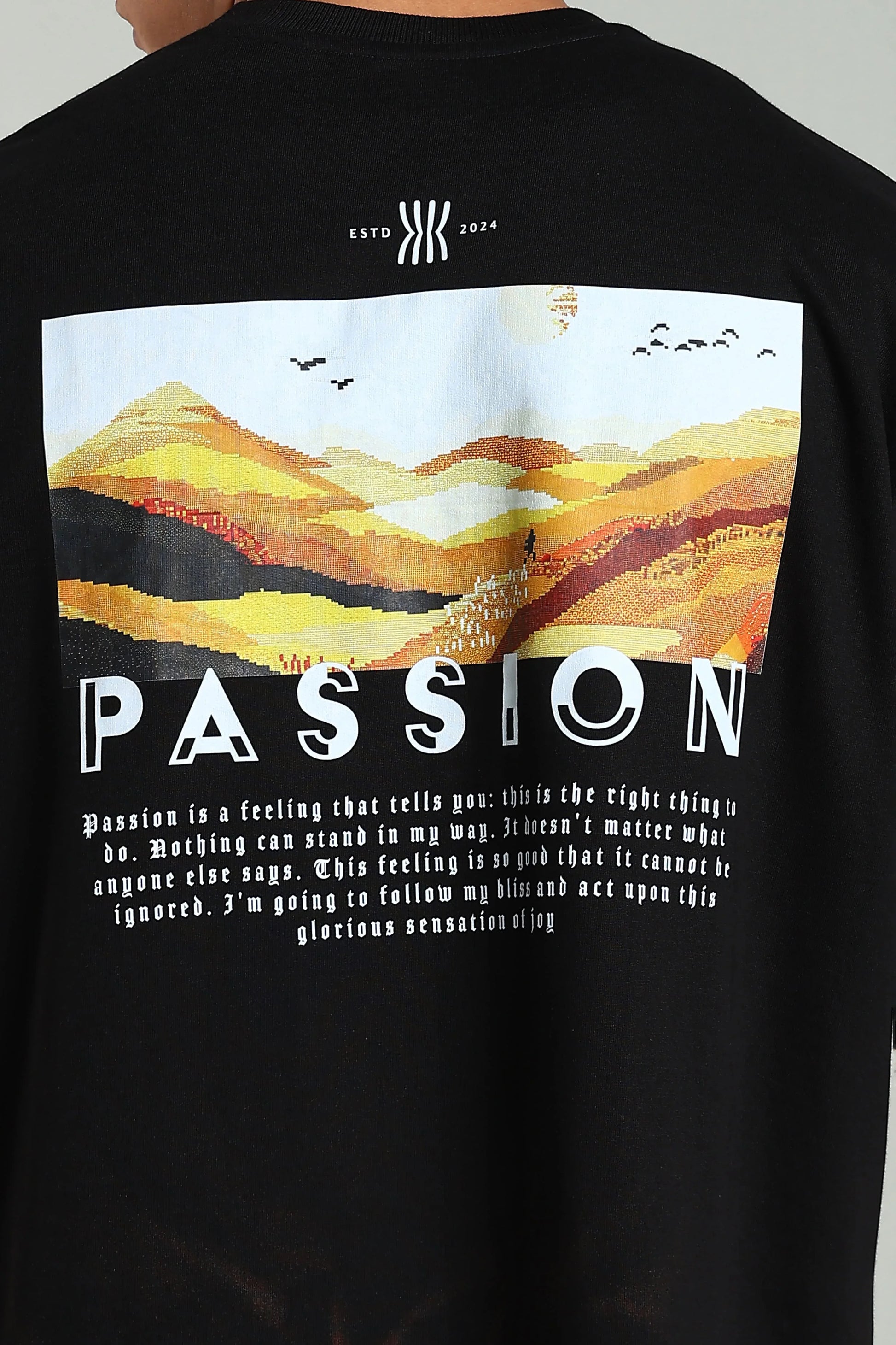 Passion Vista Graphic Oversized T-Shirt - The Kattire