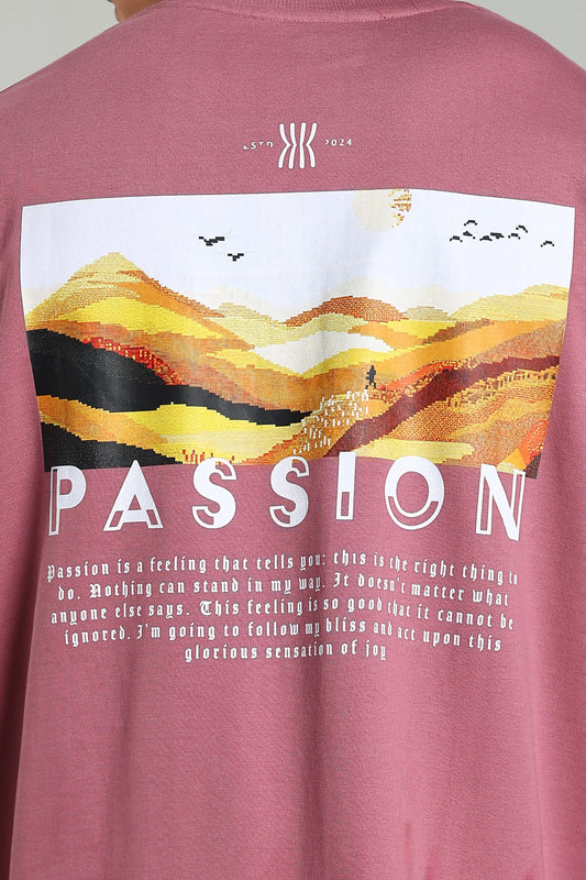 Passion Vista Graphic Oversized T-Shirt - The Kattire