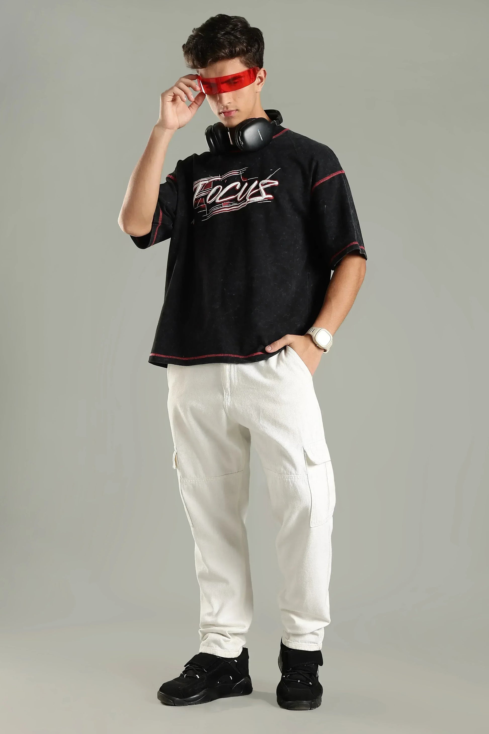 Focus Graphic Oversized T-Shirt - The Kattire
