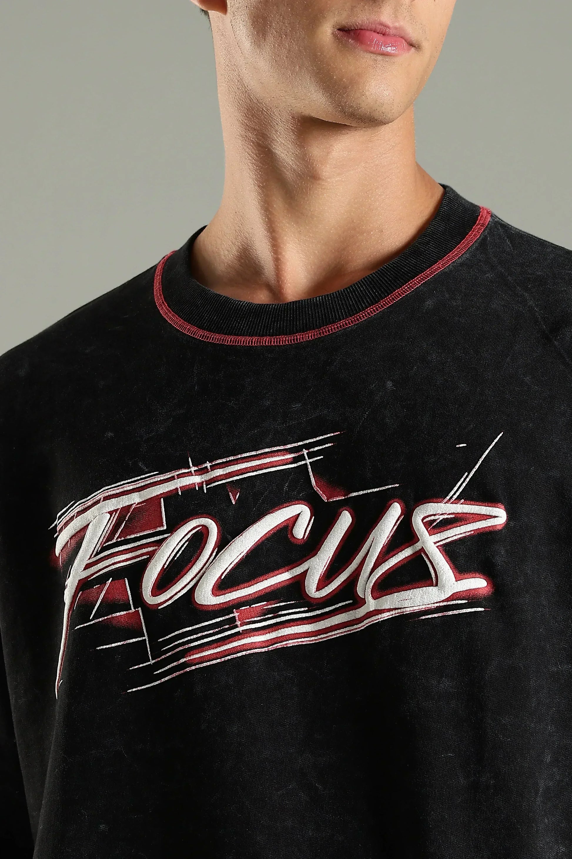 Focus Graphic Oversized T-Shirt - The Kattire