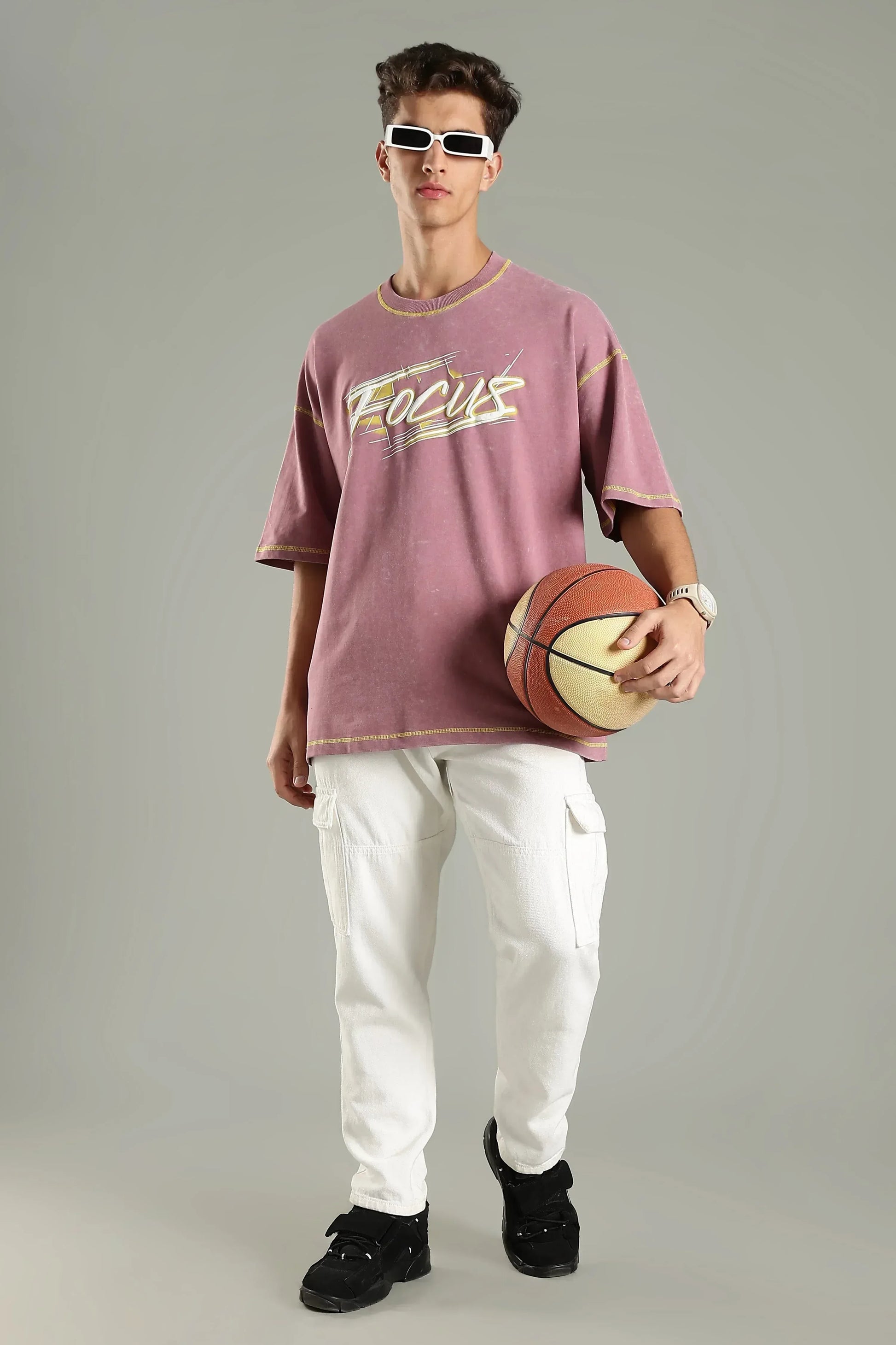 Focus Graphic Oversized T-Shirt - The Kattire