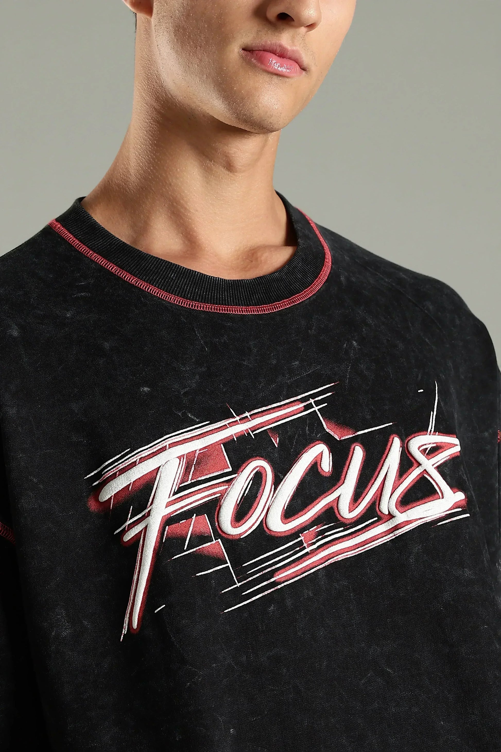 Focus Graphic Oversized T-Shirt - The Kattire