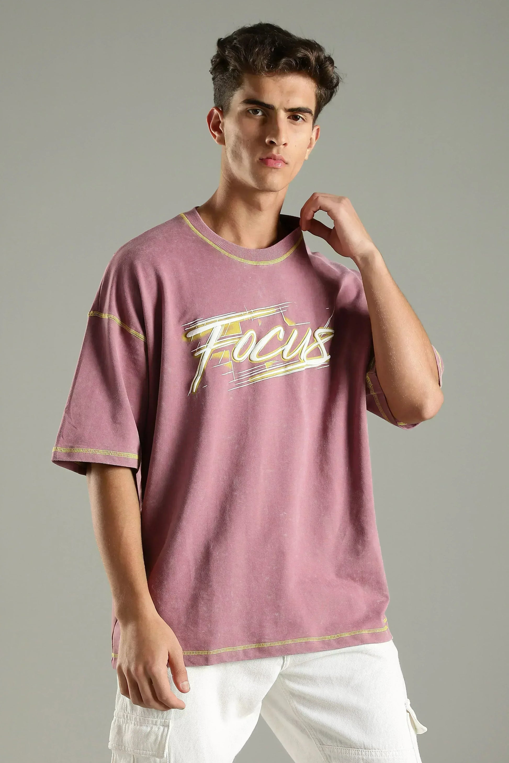 Focus Graphic Oversized T-Shirt - The Kattire