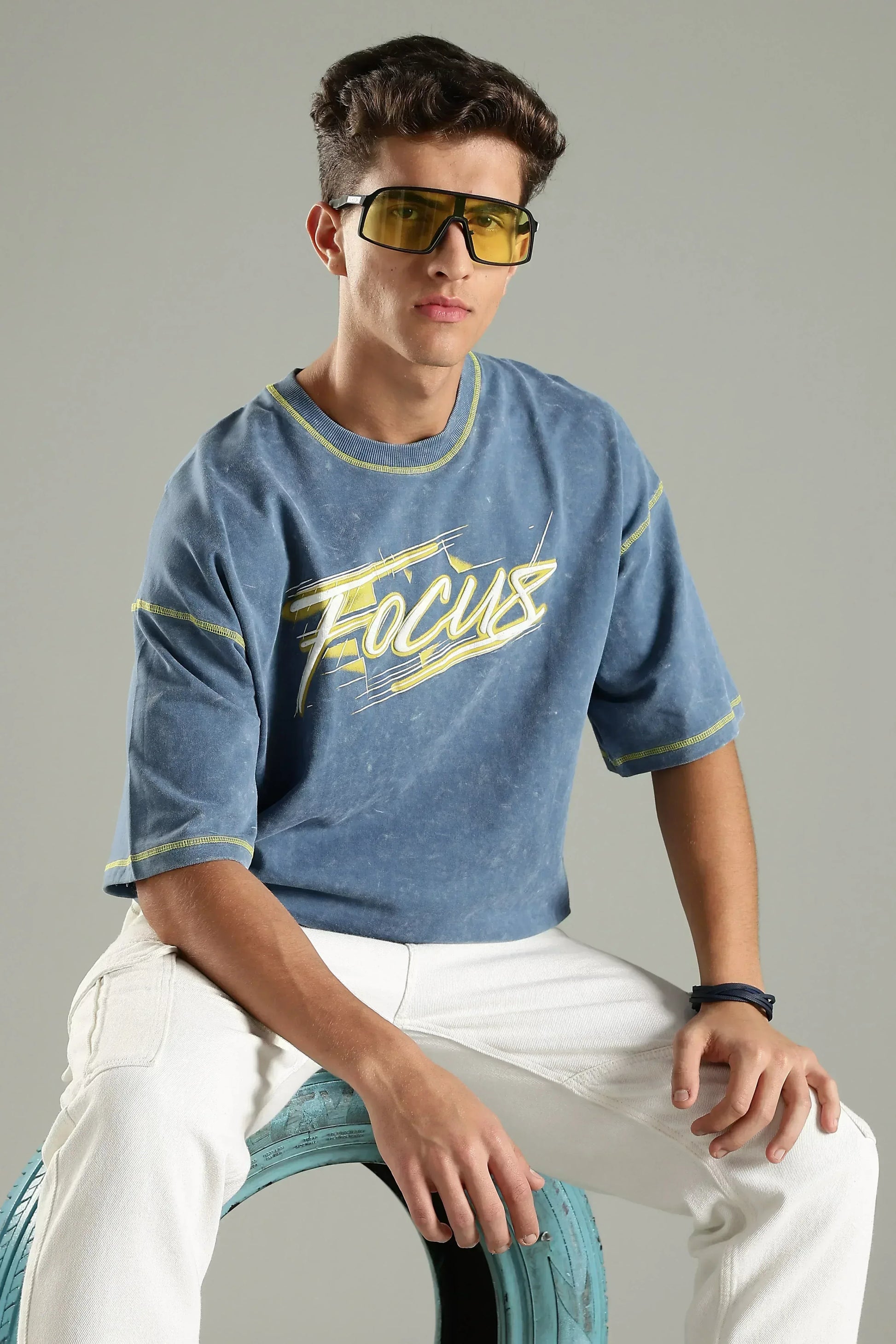 Focus Graphic Oversized T-Shirt - The Kattire