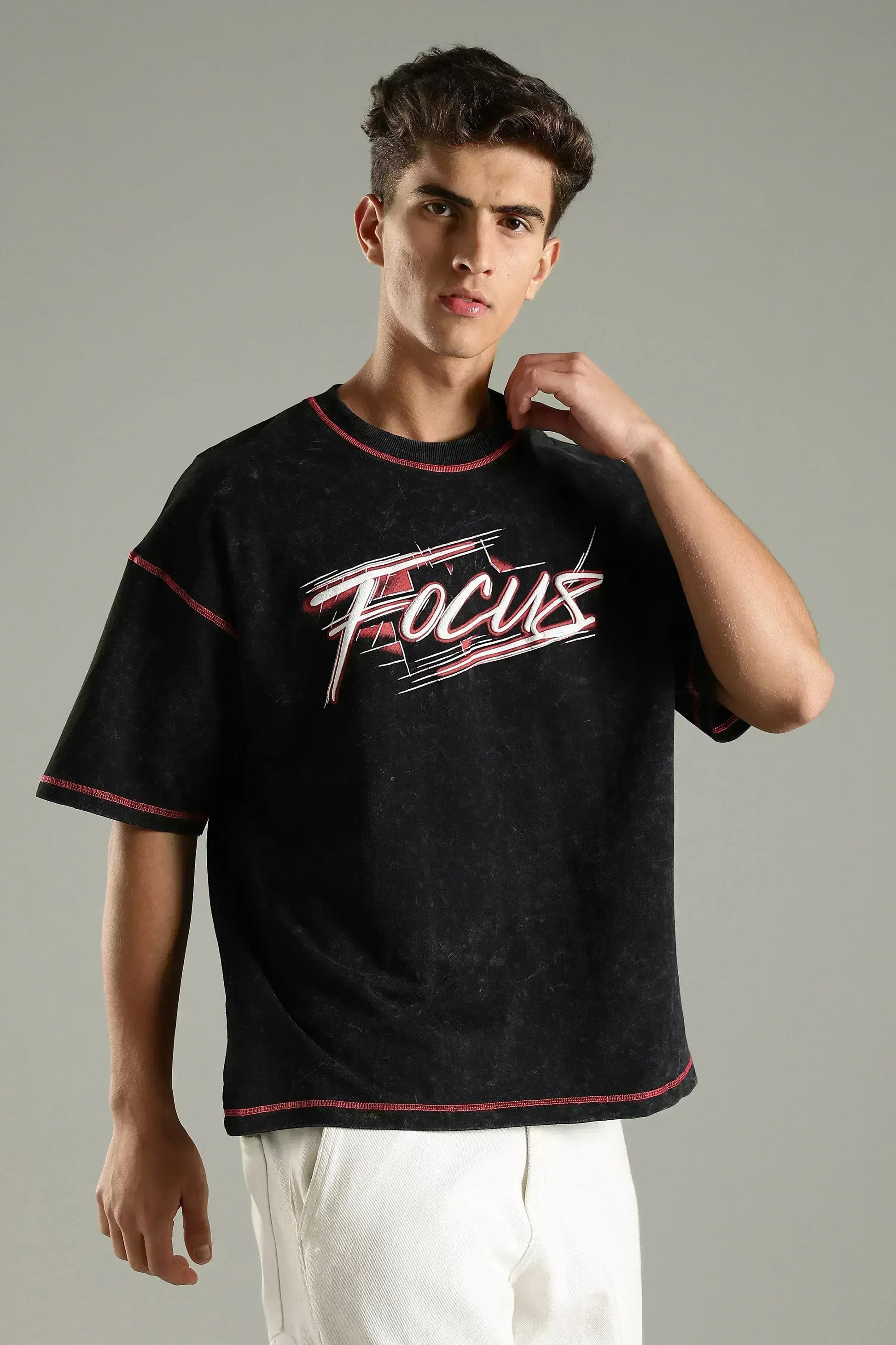 Focus Graphic Oversized T-Shirt - The Kattire