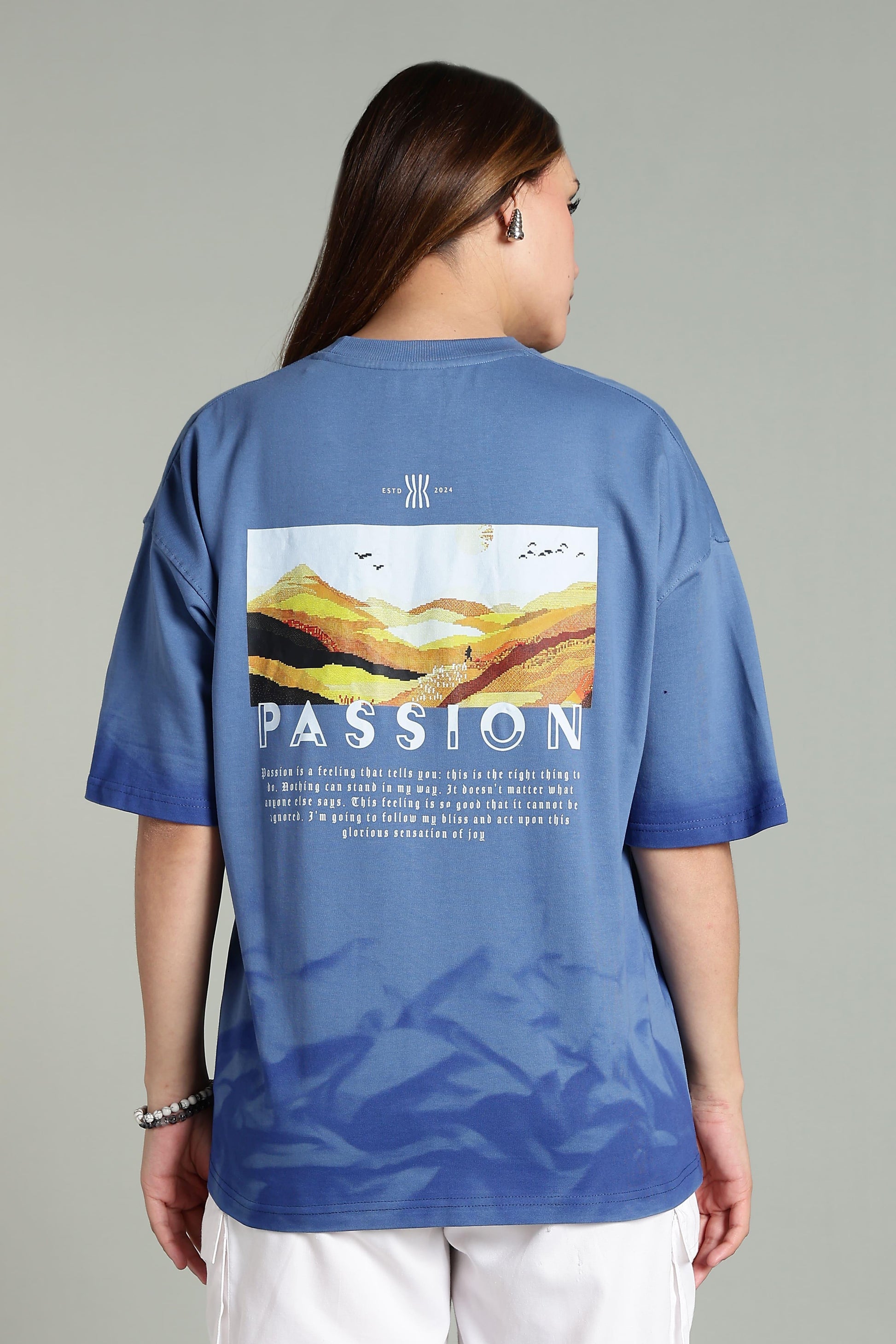 Passion Vista Graphic Oversized T-Shirt - The Kattire